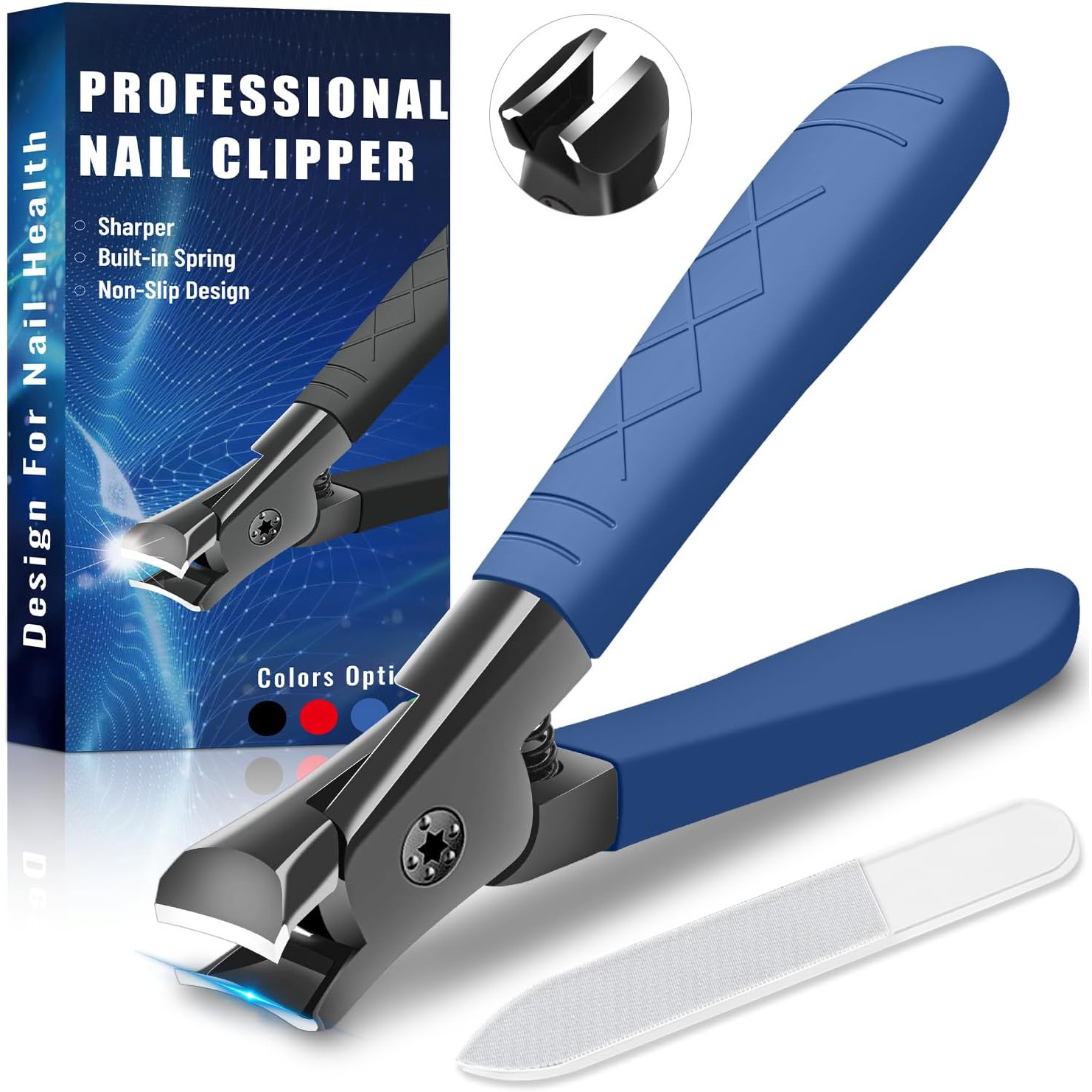 Non-Slip Long Handle Nail Clippers for Thick Nails