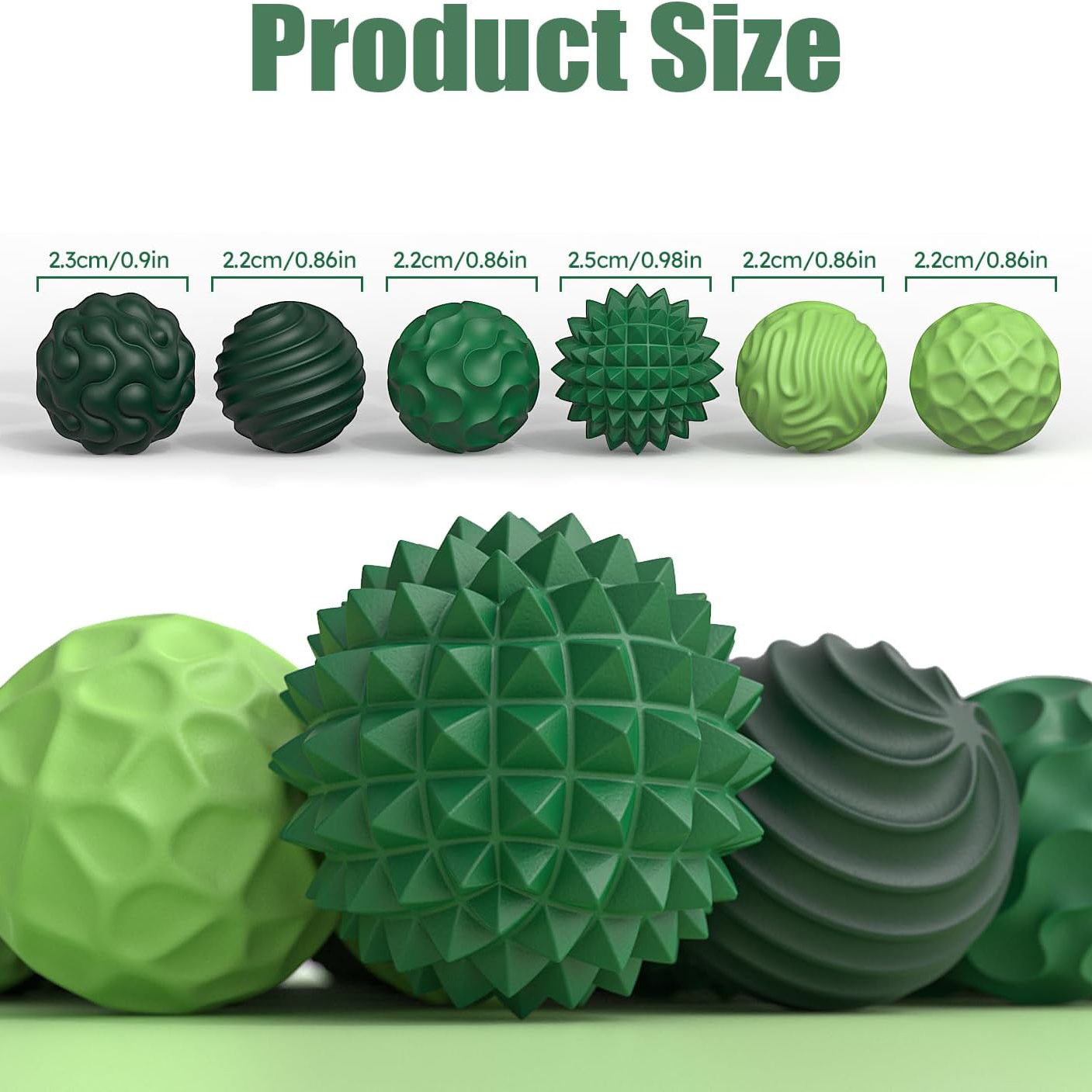 12 Pack Silicone Stress Relief Balls Stone for Adults