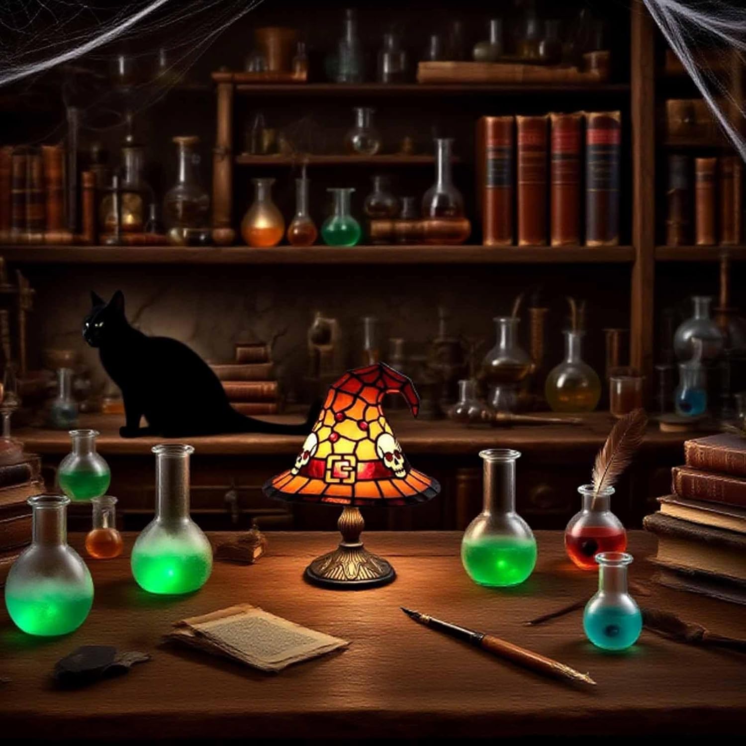 🔥Last Day 49% OFF - Witch Hat Table Lamp Ornament