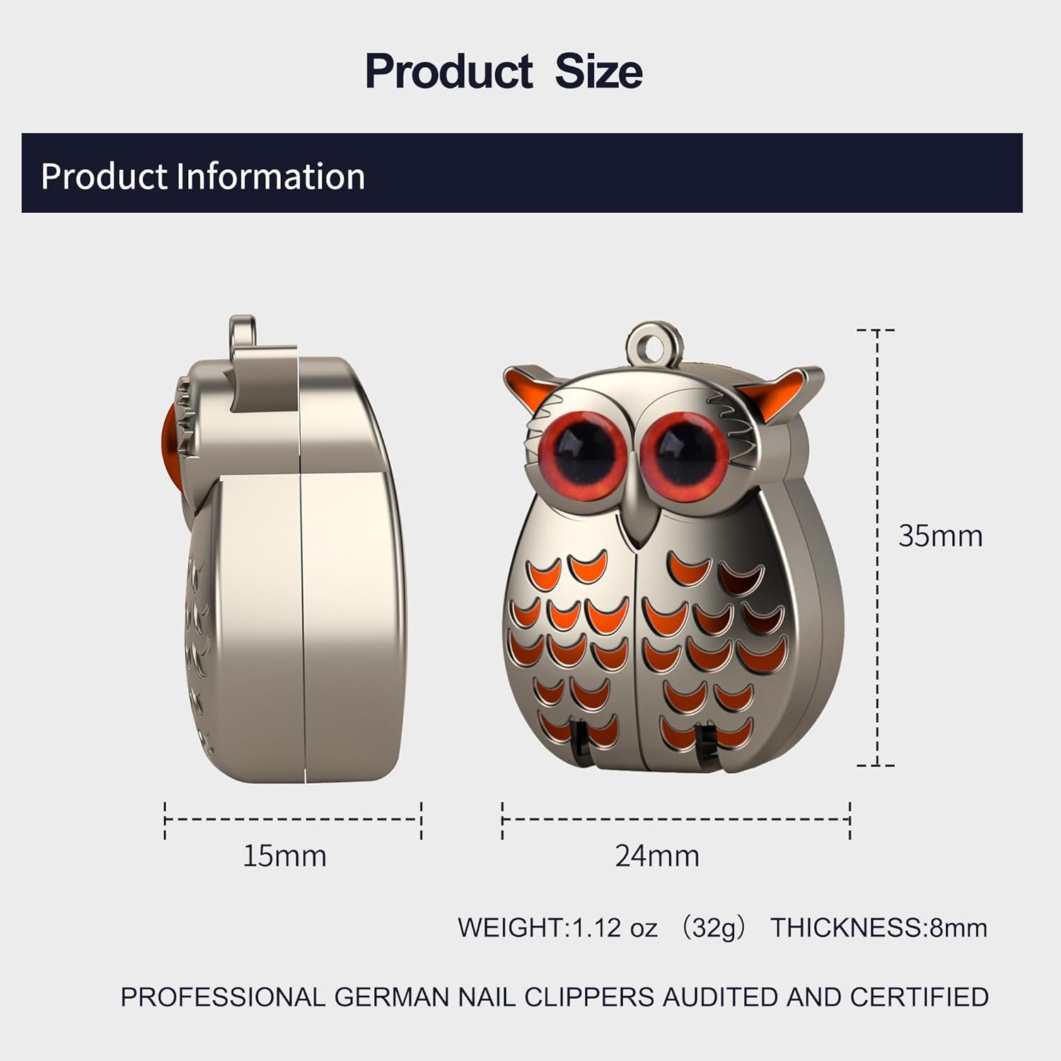 🦉Owl Keychain Nail Clipper