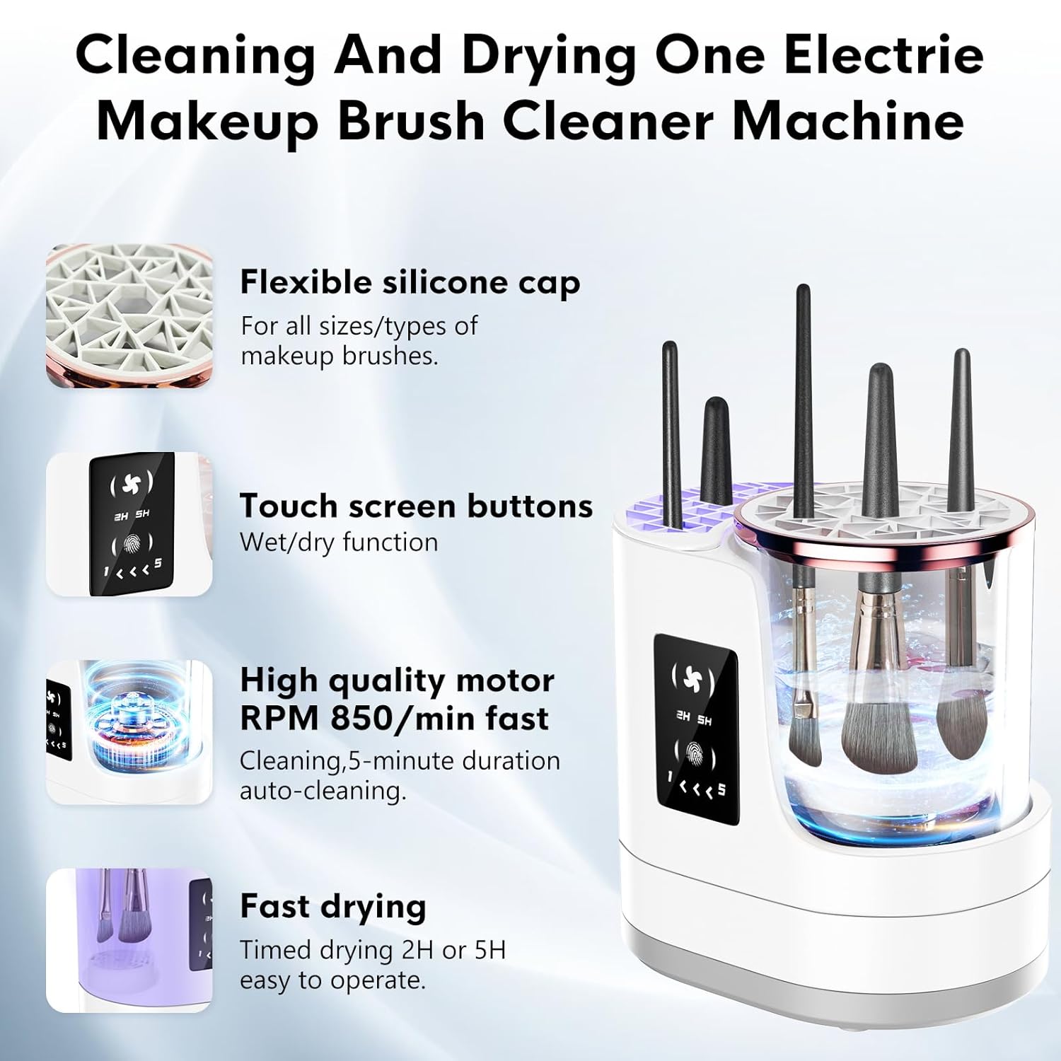 3 IN 1 Electric Makeup Brush Cleaner Machine