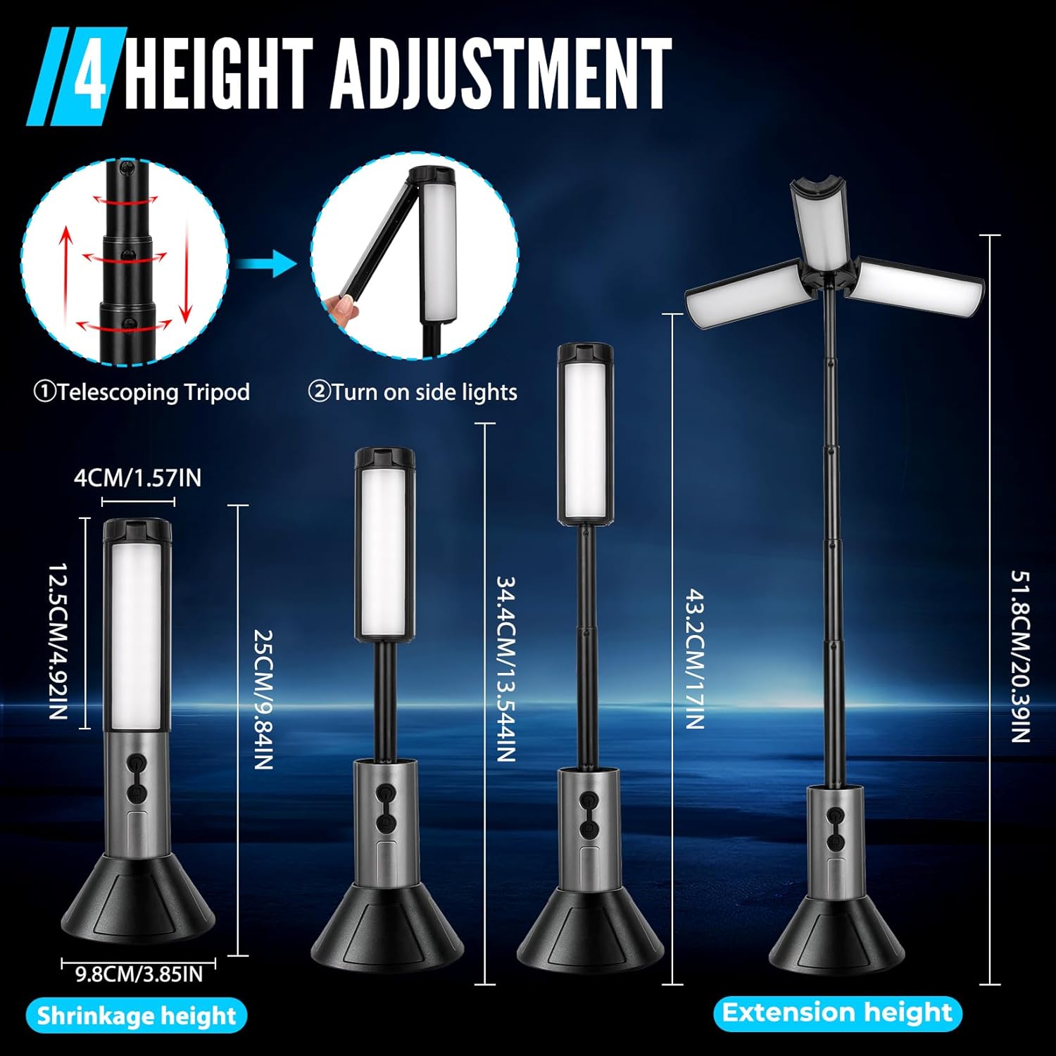 Rechargeable LED Camping Telescopic Light