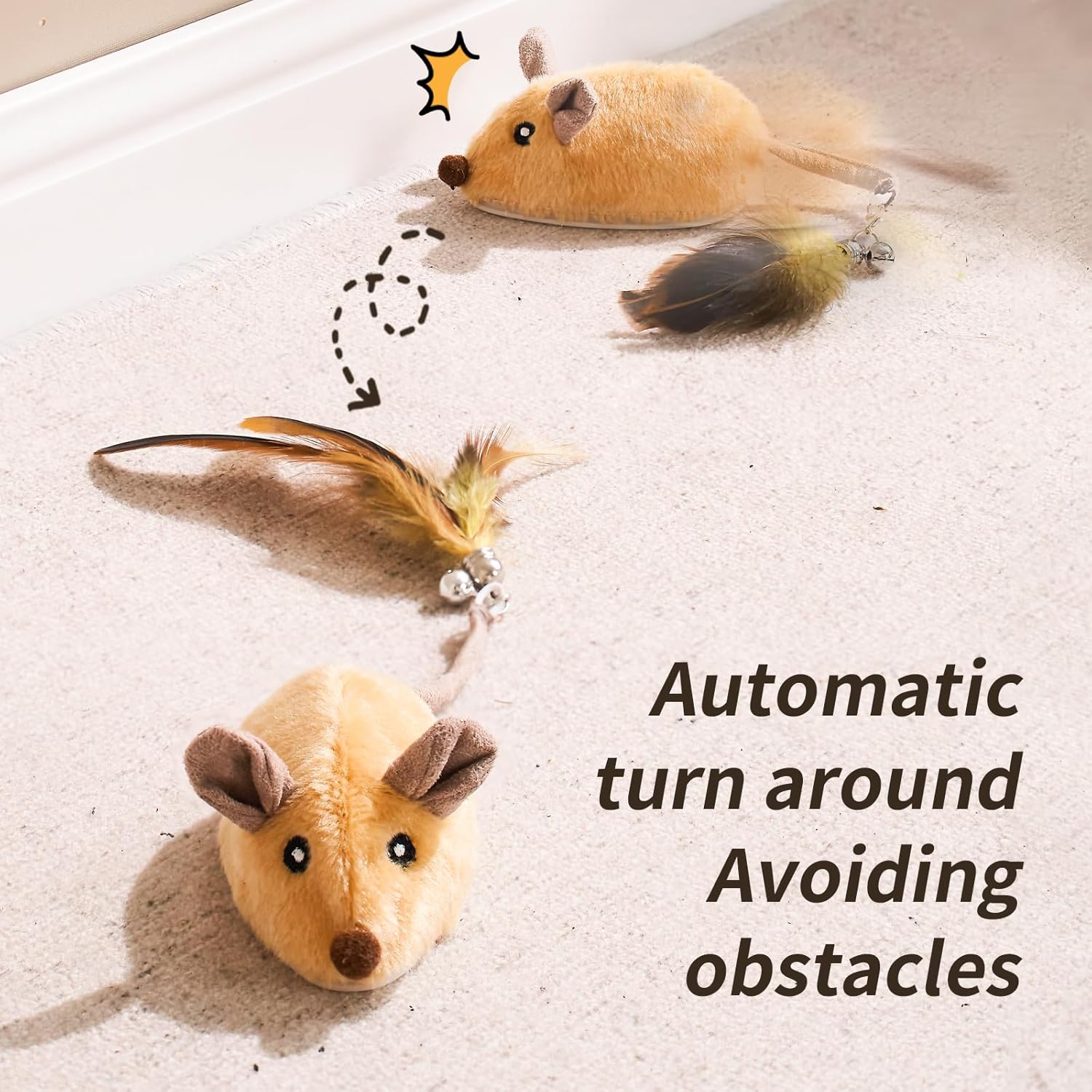 Interactive Motion-Activated Mouse Cat Toy