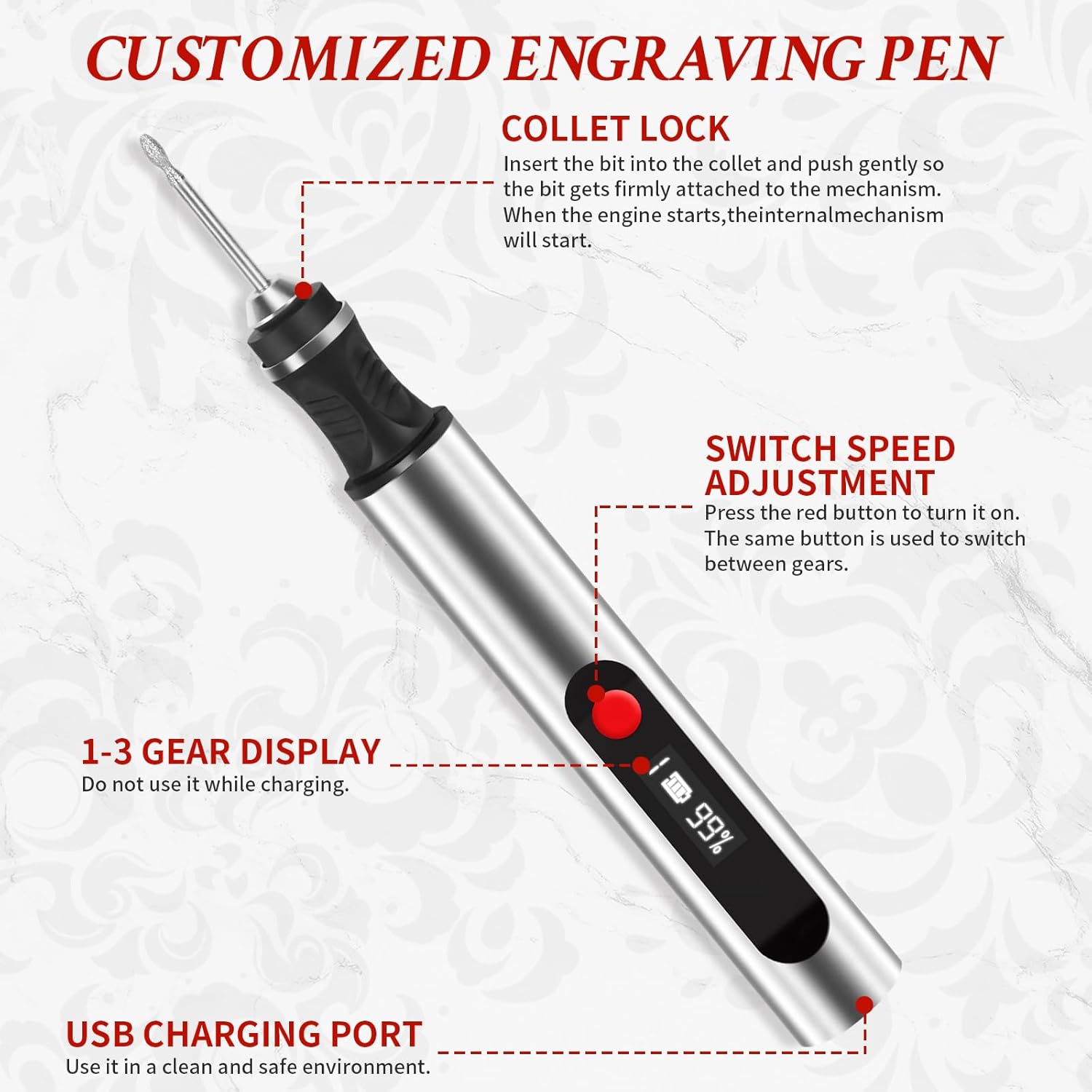 Cordless Portable Engraving Pen