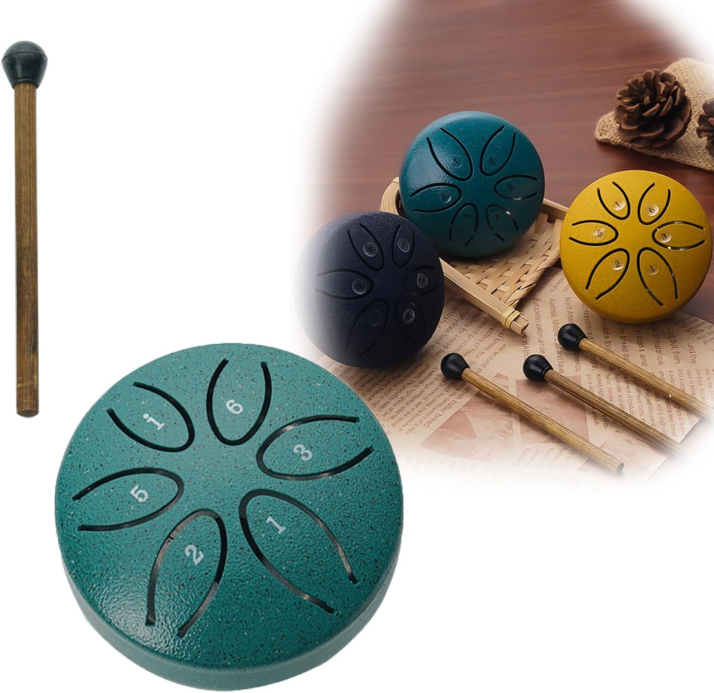 🎁 49% OFF 🎵 Buddha Stones Mini Steel Tongue Drum Kit(3 Inch)
