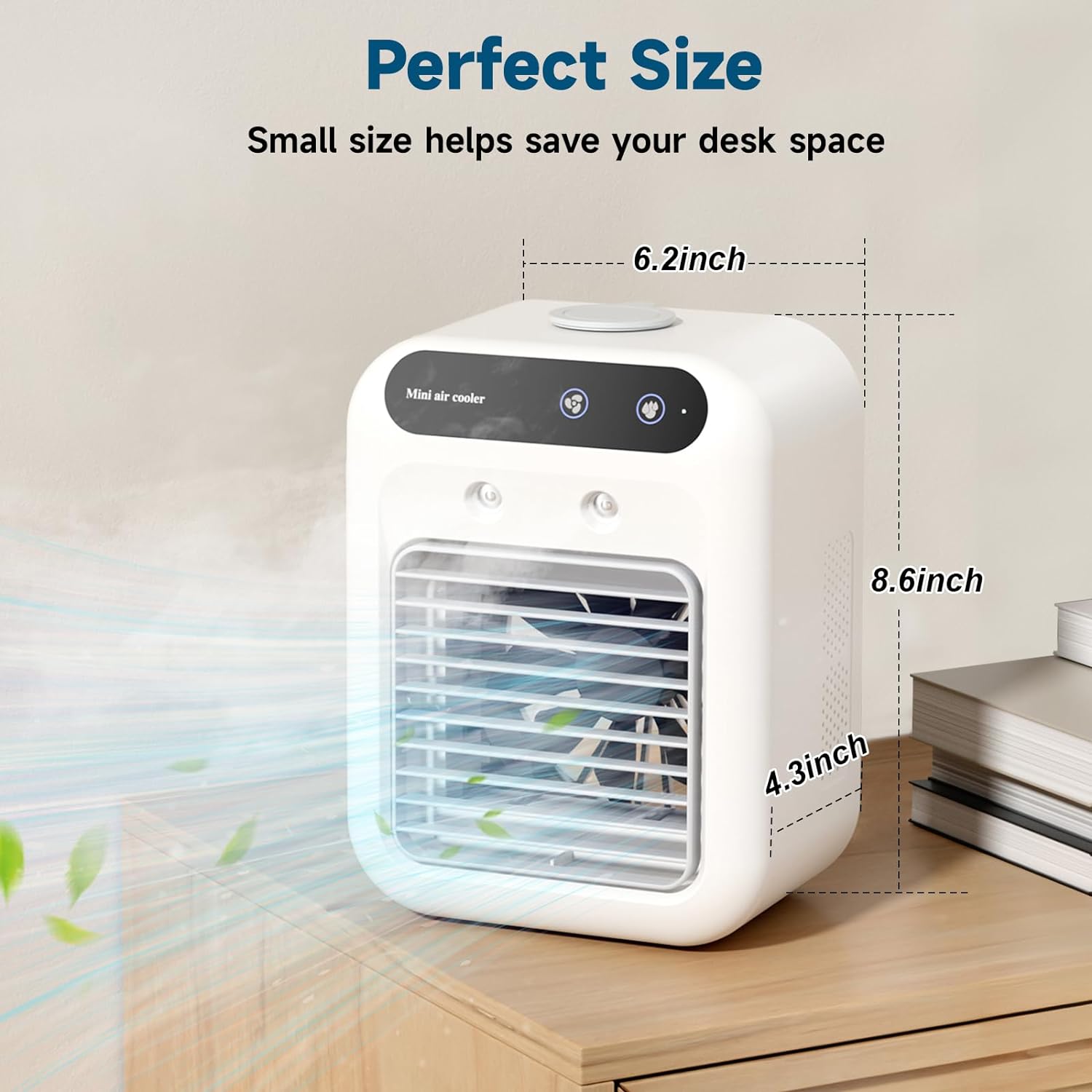 2024 Rechargeable Portable Air Conditioners 5000mAh  with 2 Cool Mists & Speeds
