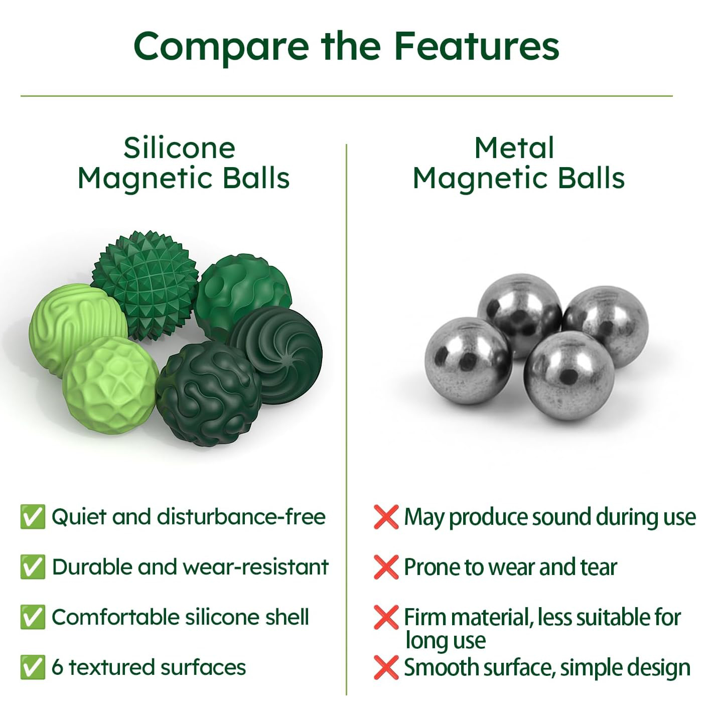 12 Pack Silicone Stress Relief Balls Stone for Adults