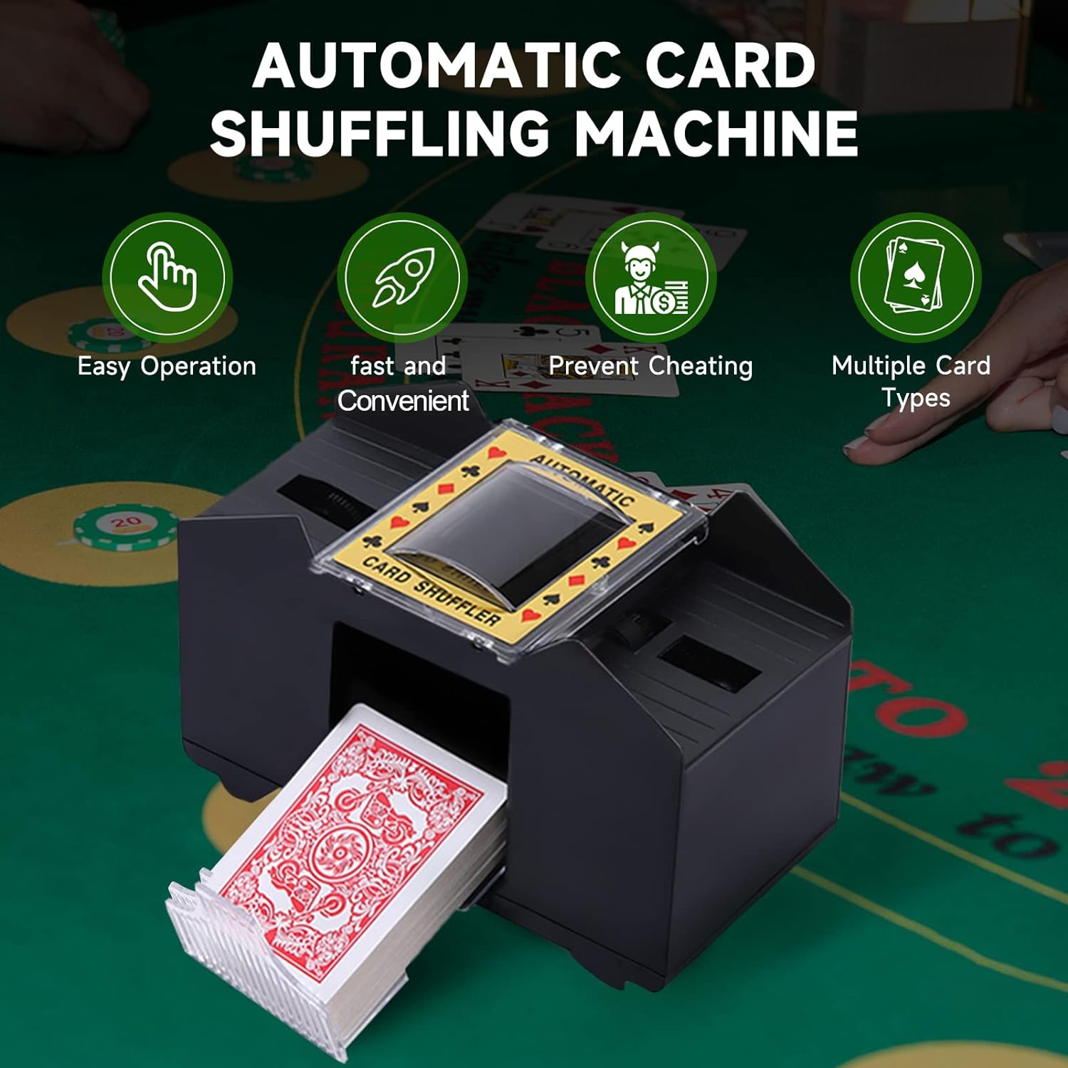 Automatic Card Shuffler 1/2/4/6 Decks