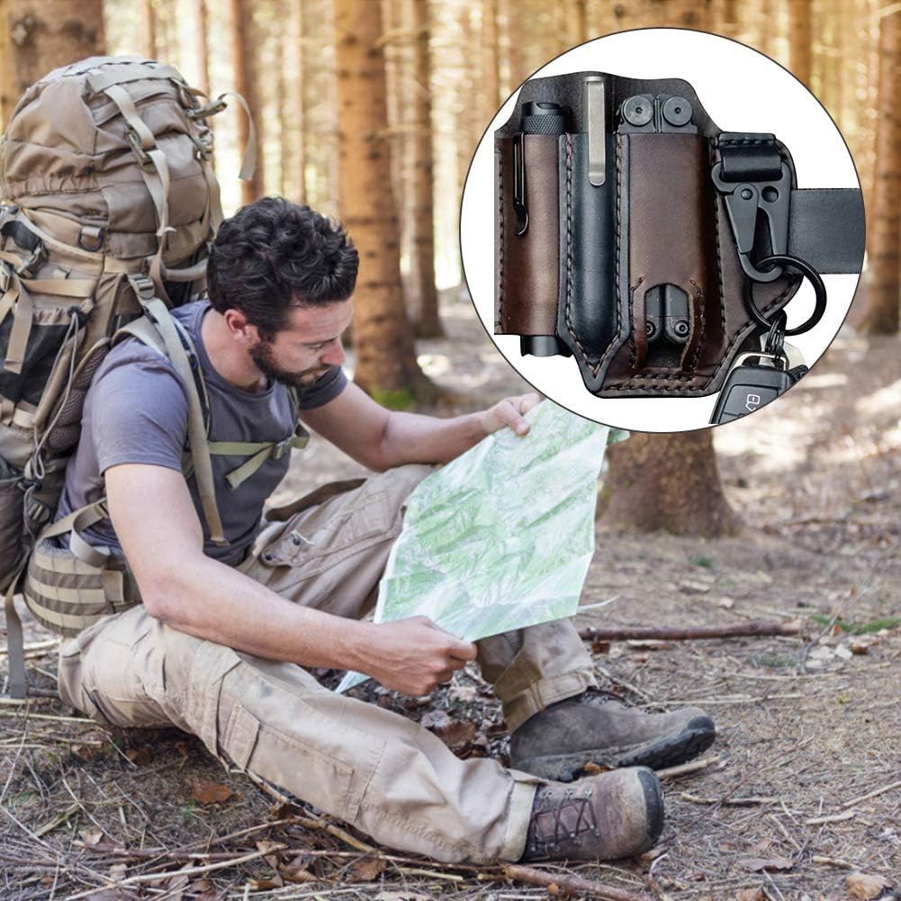 🎁Cowhide Leather Owl Buckle Tactical Multifunctional Belt Cover