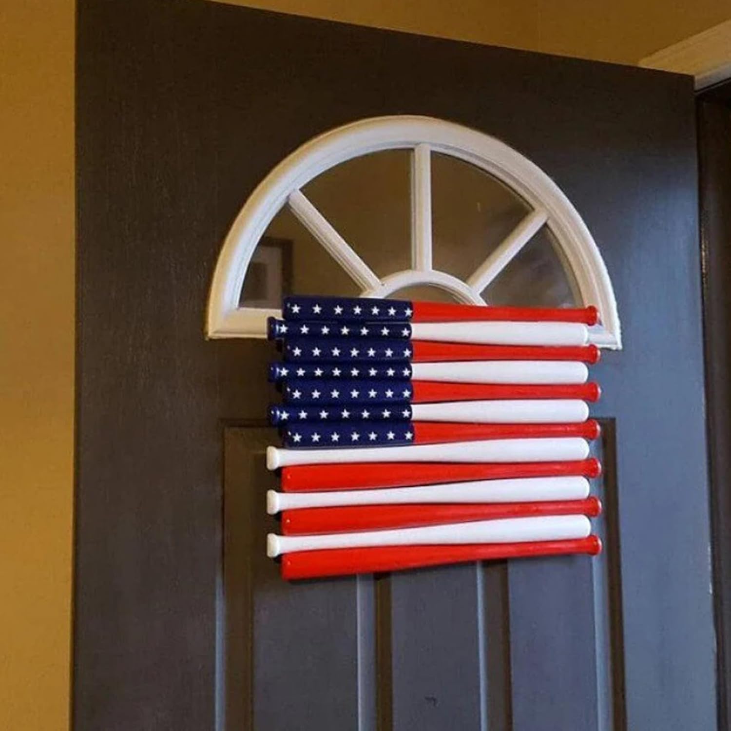 ❤️Handmade Baseball Bats American Wooden Flag