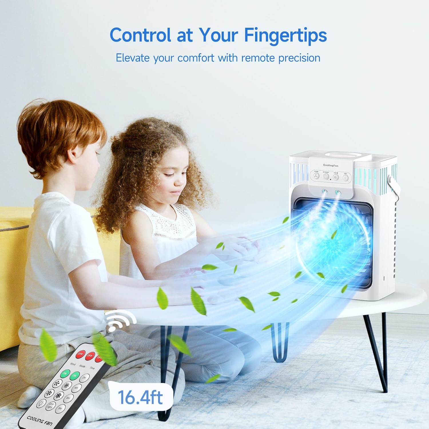 ❄️🌬️ Portable Air Conditioner Cooling Fan with Remote – Sleep, Work & Relax in Cool, Quiet Bliss! 🌙✨