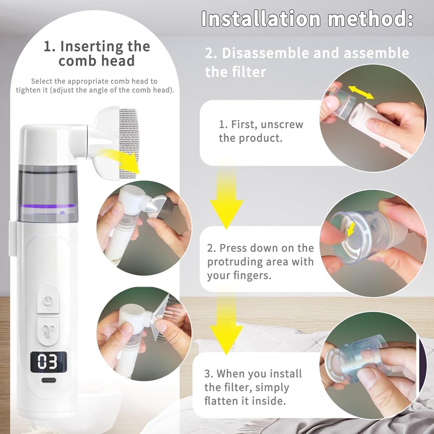 Petsume™ Wireless Electric Lice & Flea Comb