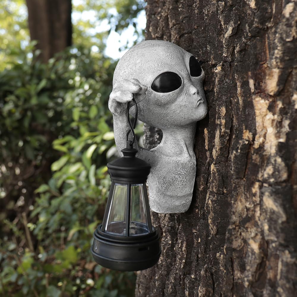 👽Solar Powered Alien Statues Figurines