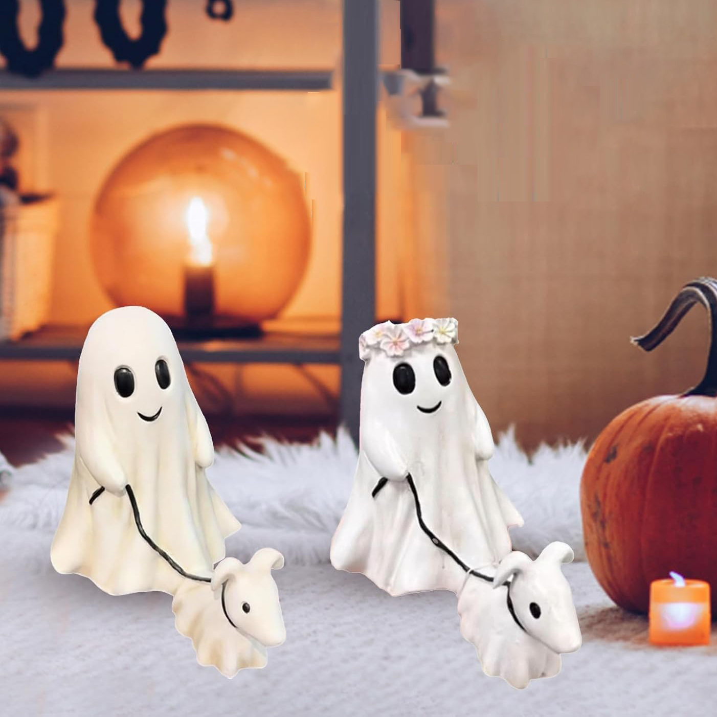 🔥Last Day 49% OFF-👻2024 Ghost Walking Dog Statue 🔥