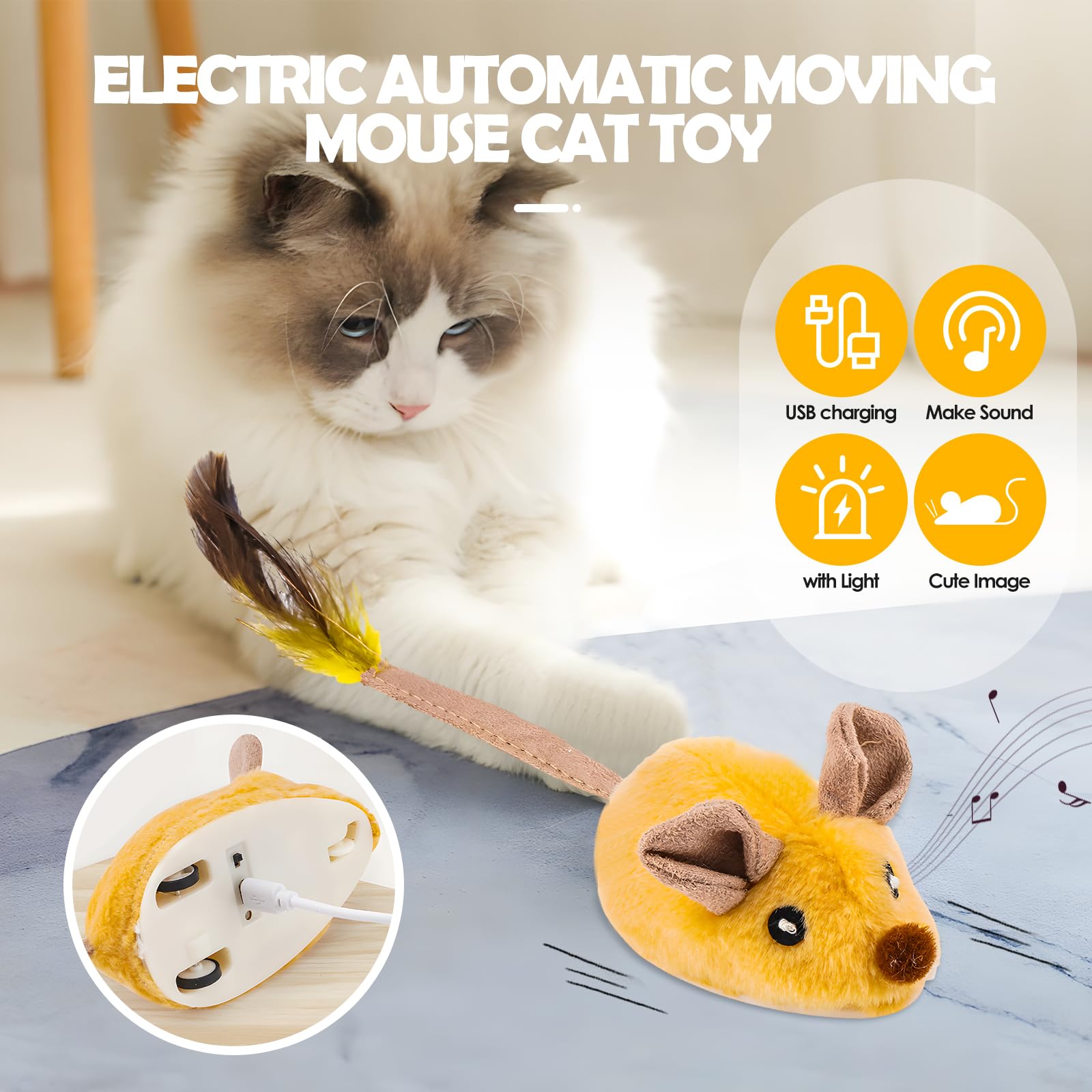 Interactive Motion-Activated Mouse Cat Toy