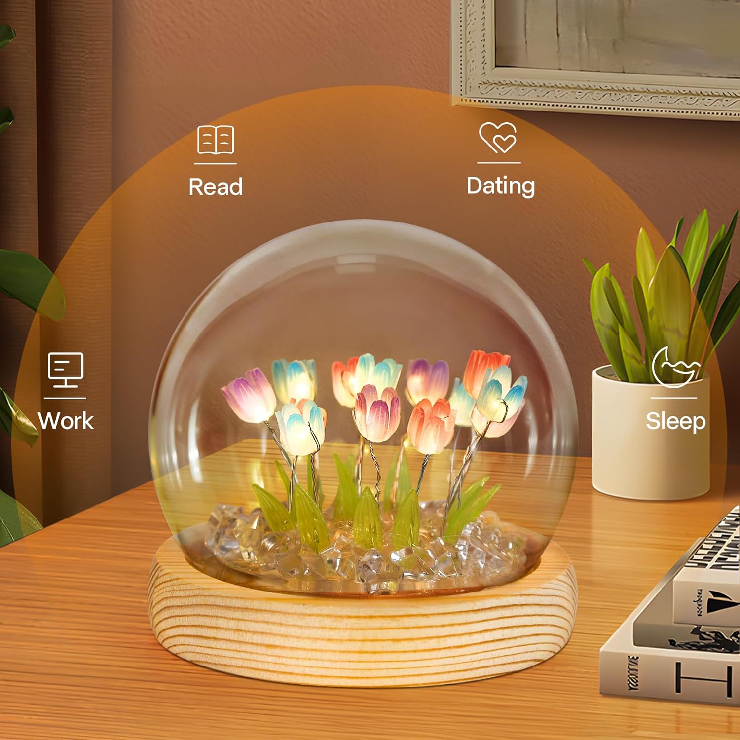 Tulips Night Light Cute Flower Lamp
