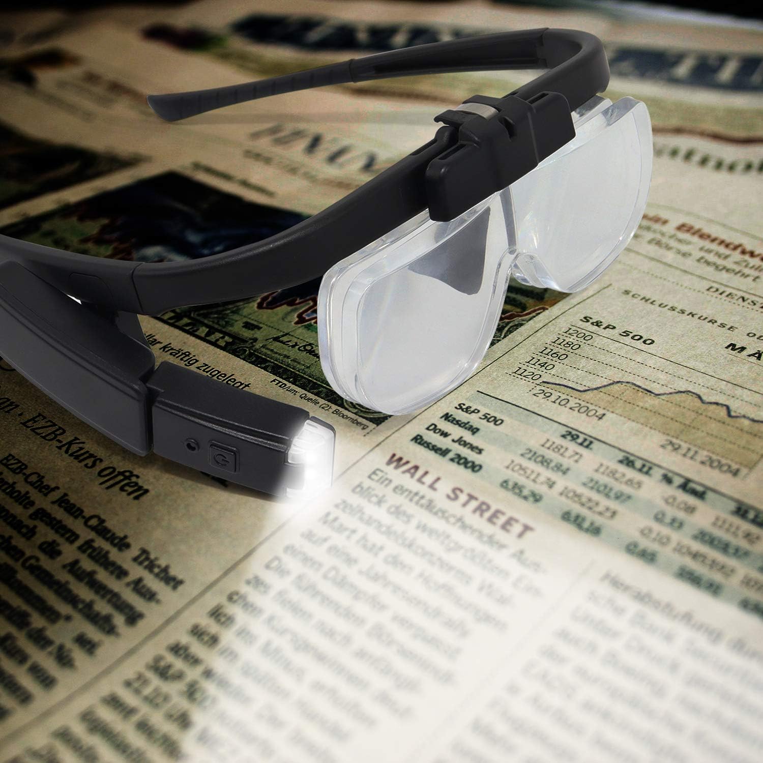 🔍headband magnifier with lights 