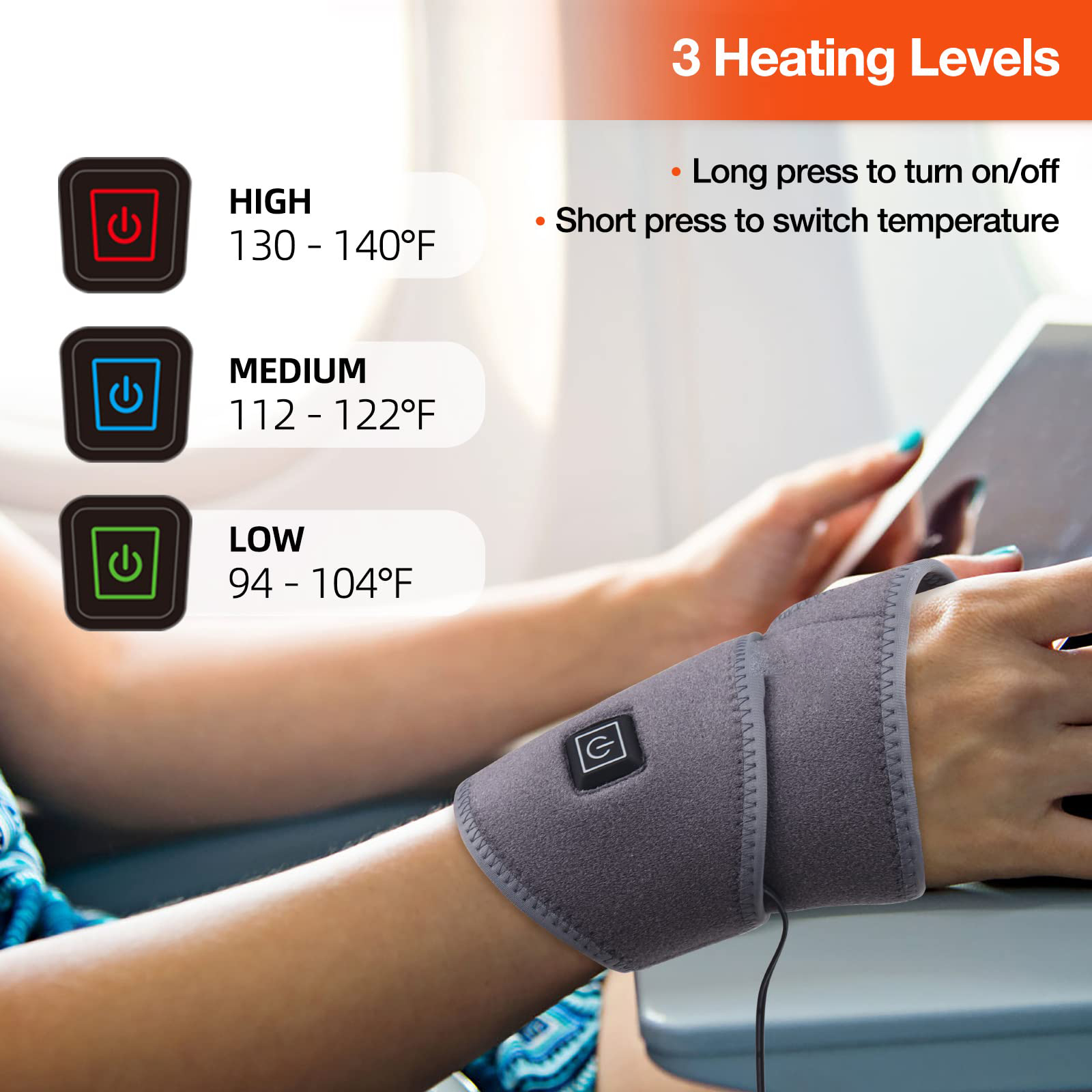 Usb Rechargeable Heating Wrist Guard