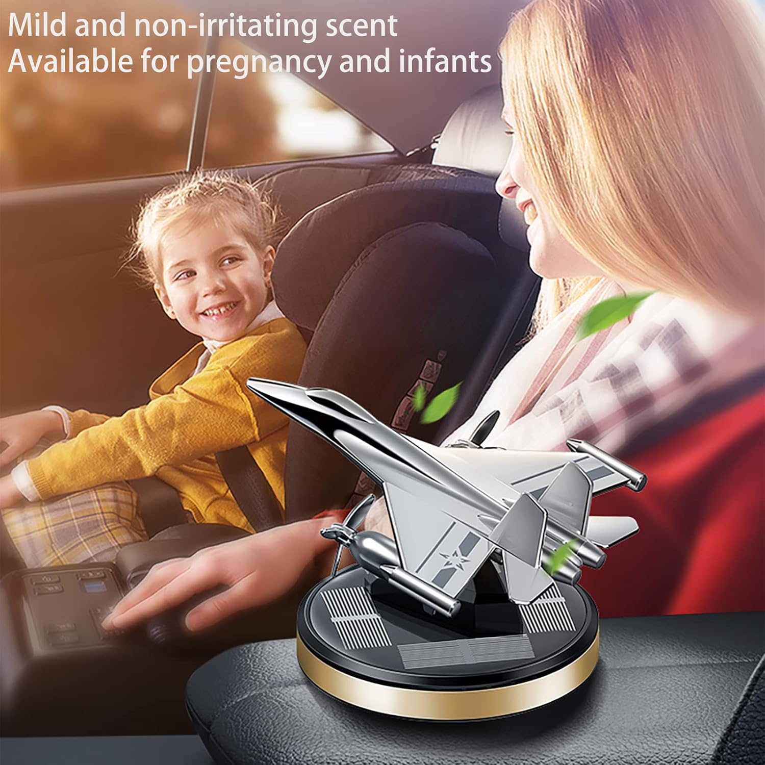 Solar Rotating Radar Rocket Launcher Car Decoration