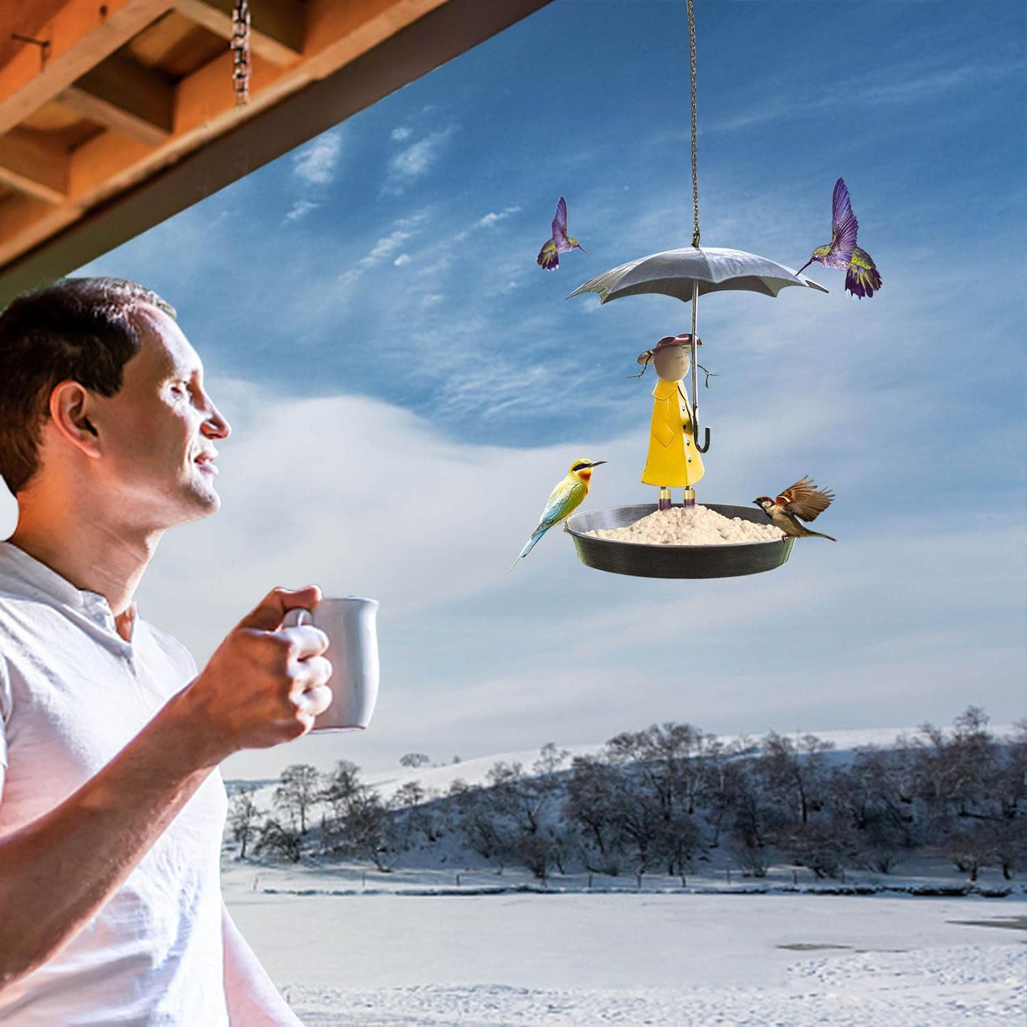 Bird Feeders for Outdoors Hanging Garden Decor