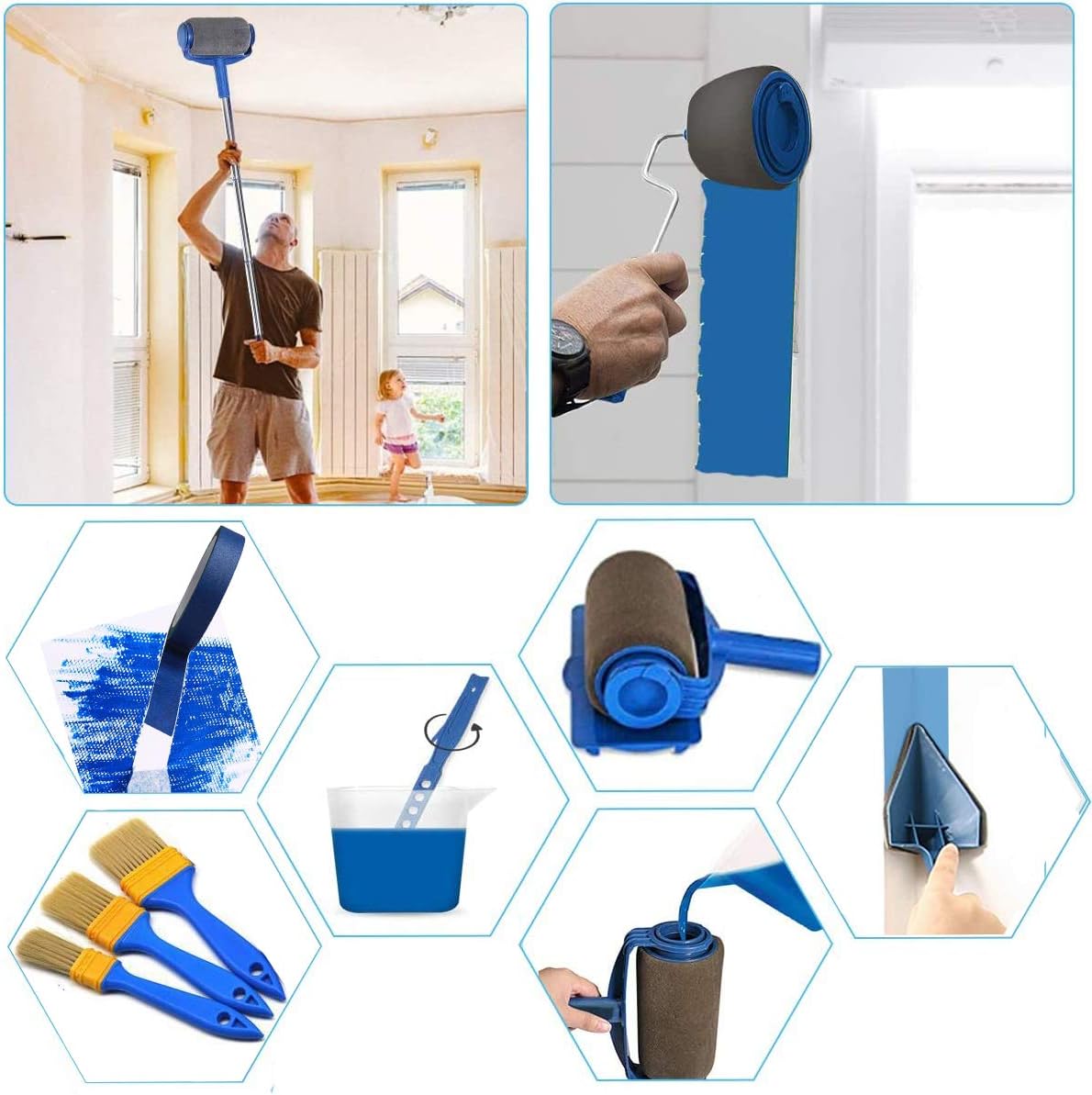 Large Capacity Self-Priming Paint Runner Pro 6Pcs/Set