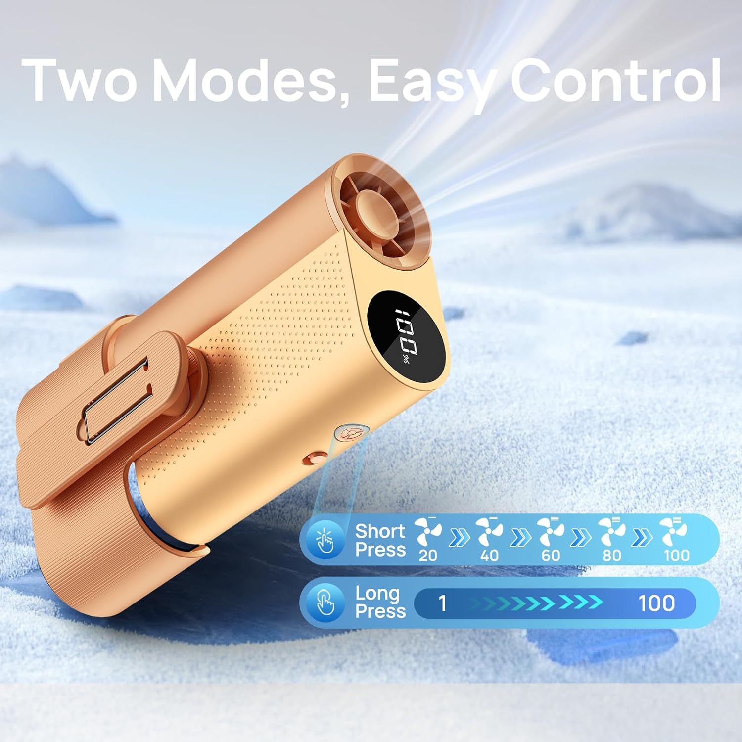 Personal Rechargeable Wearable Neck Fan Waist Clip Cooling Fan