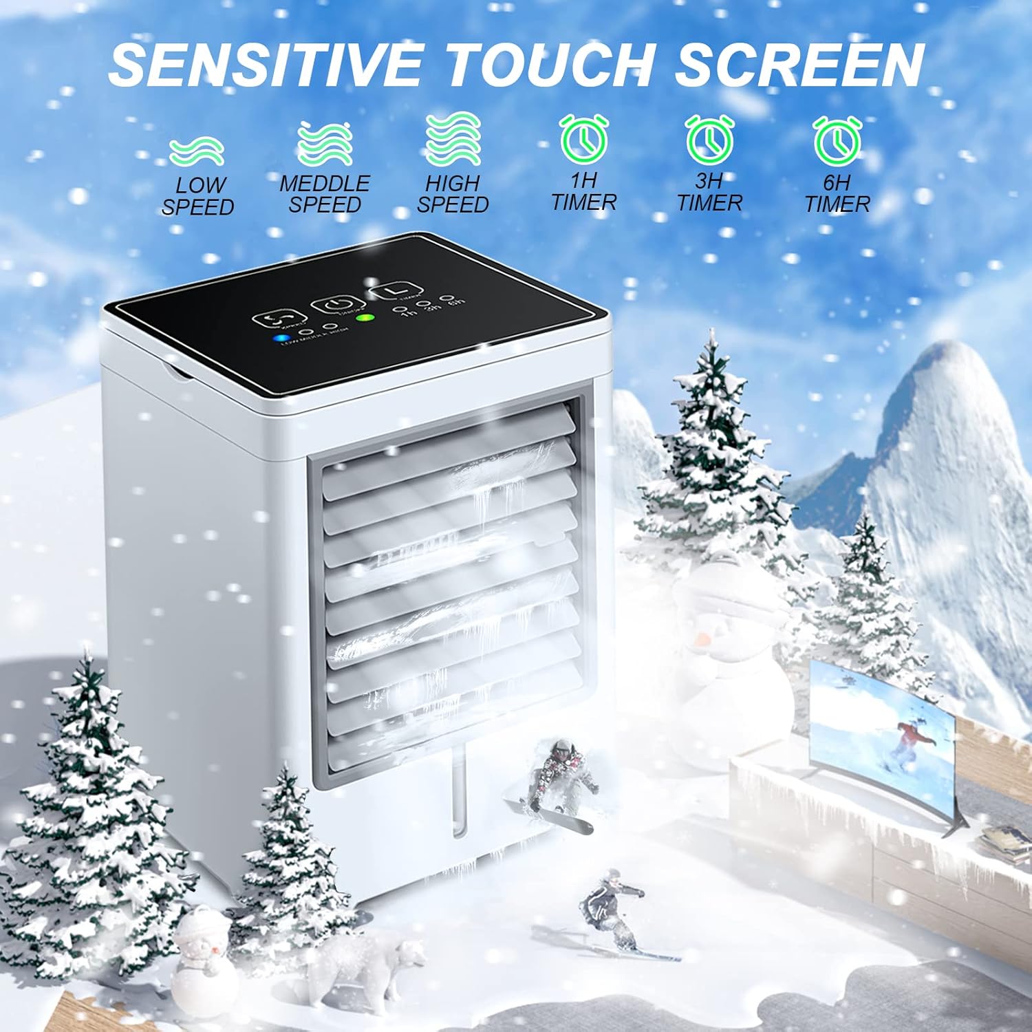 Evaporative Air Cooler with Touch Screen