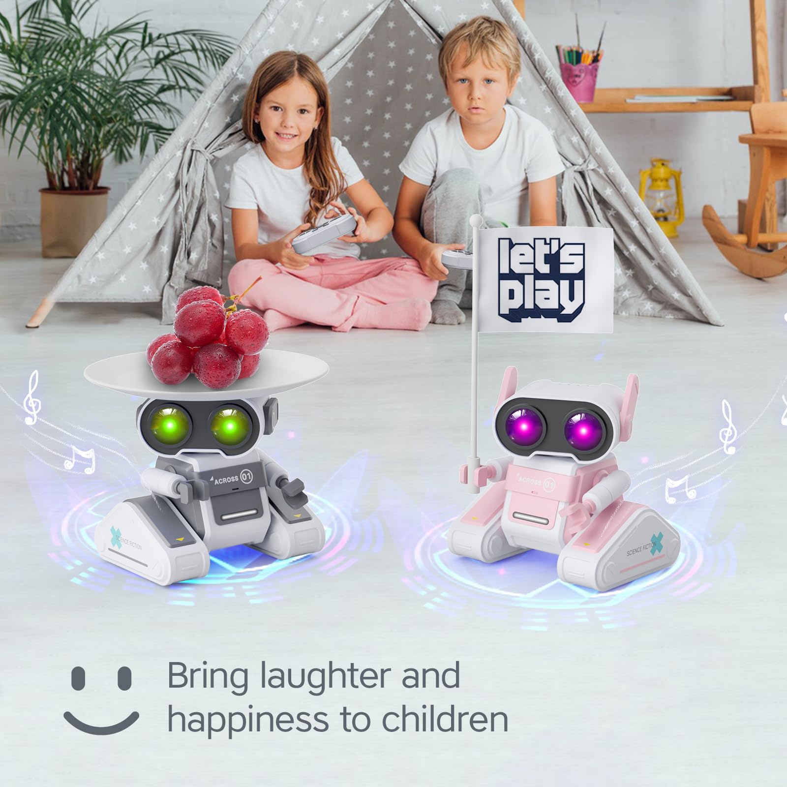 RC Robots with LED Eyes and Music