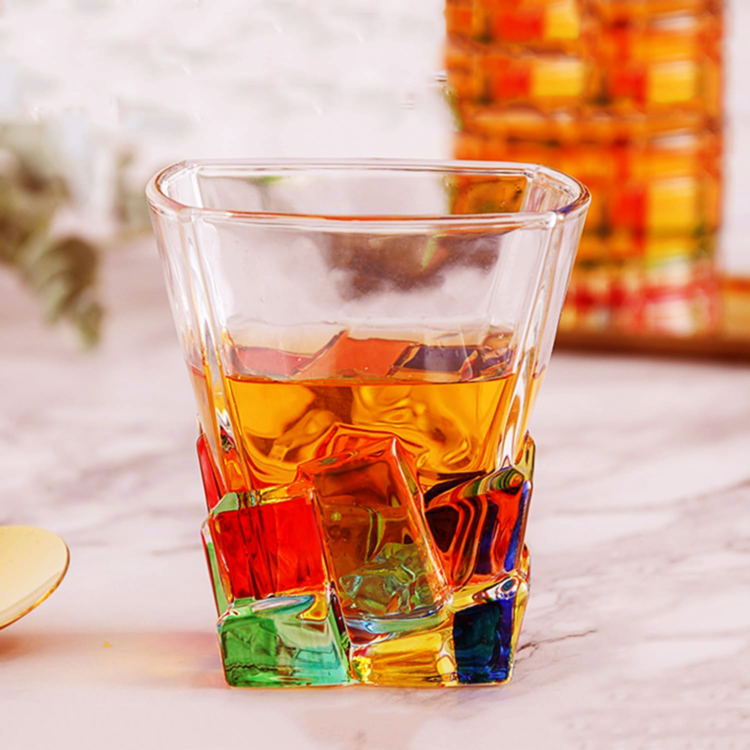 Colorful Whiskey Glass