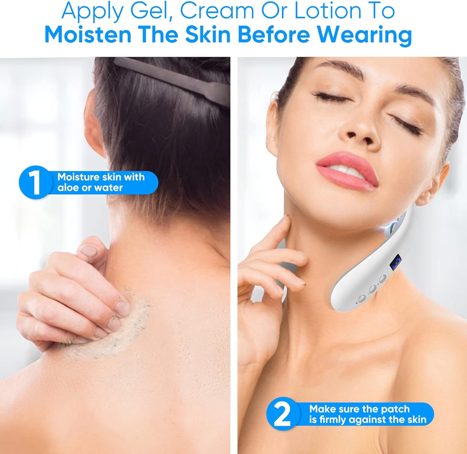 Electric Lymphatic Drainage Neck Massager for Pain Relief Deep Tissue