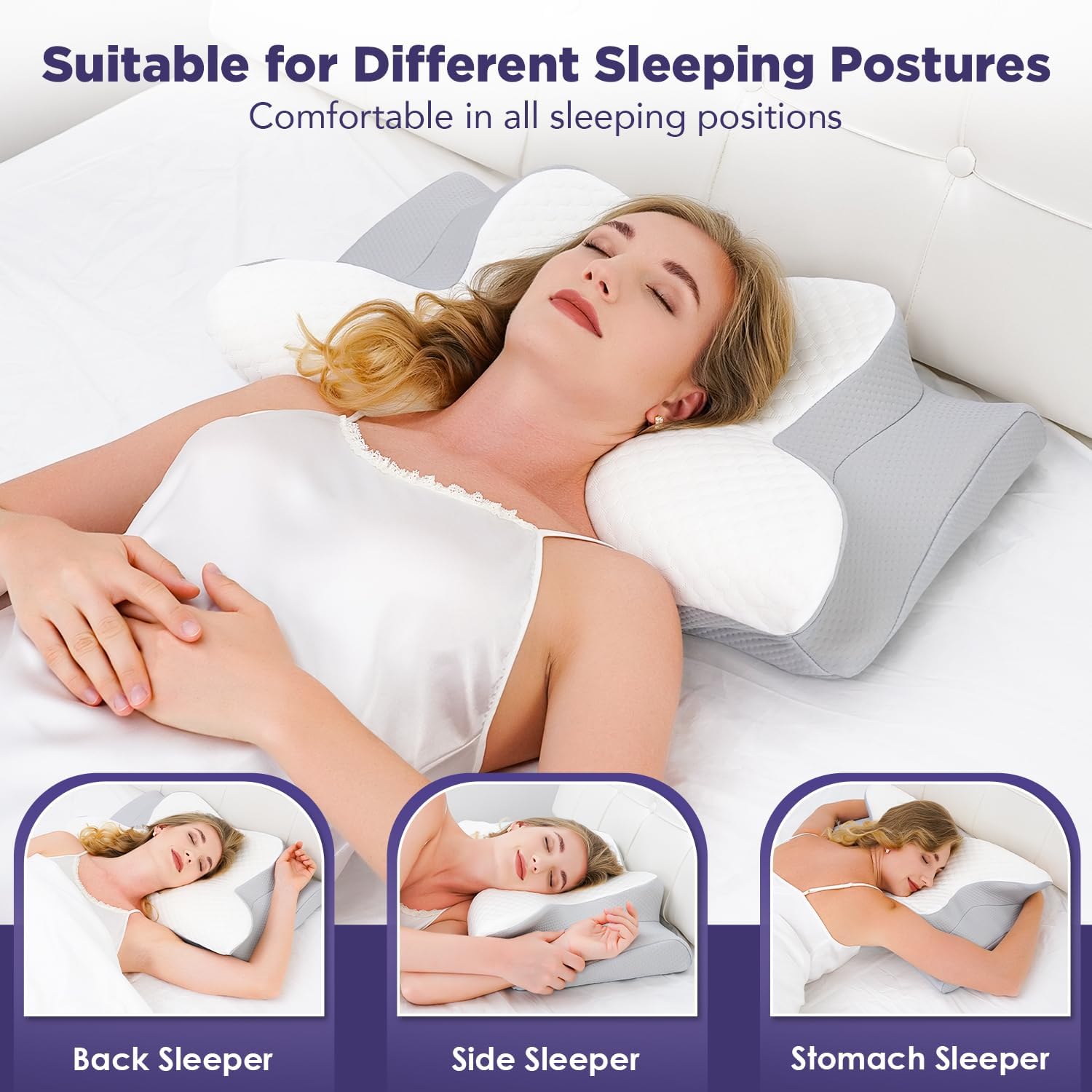 Welnax™ Ergonomic Pillow for Neck and Cervical Spine Support