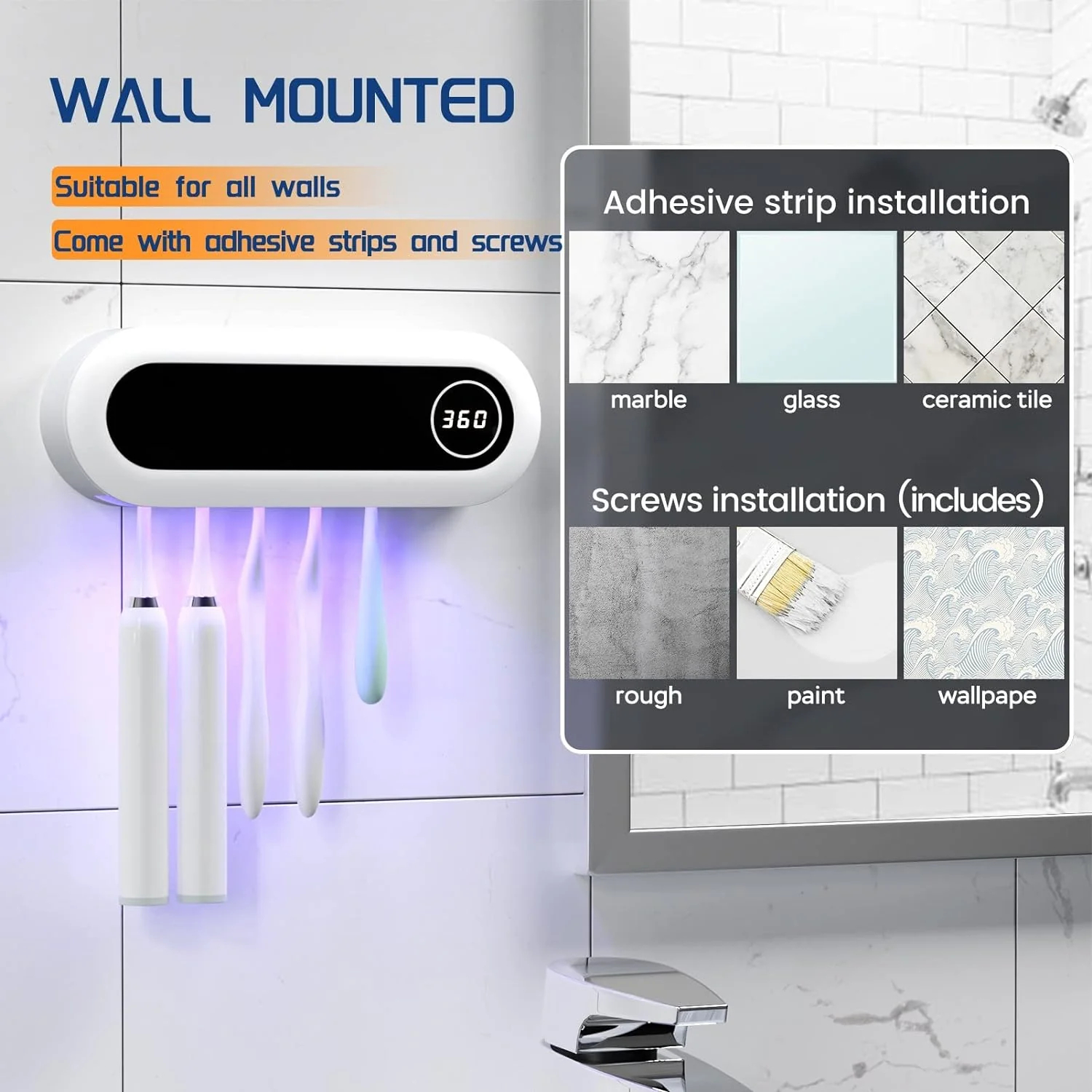 Keillini™ UVToothbrush Sanitizer and Holder