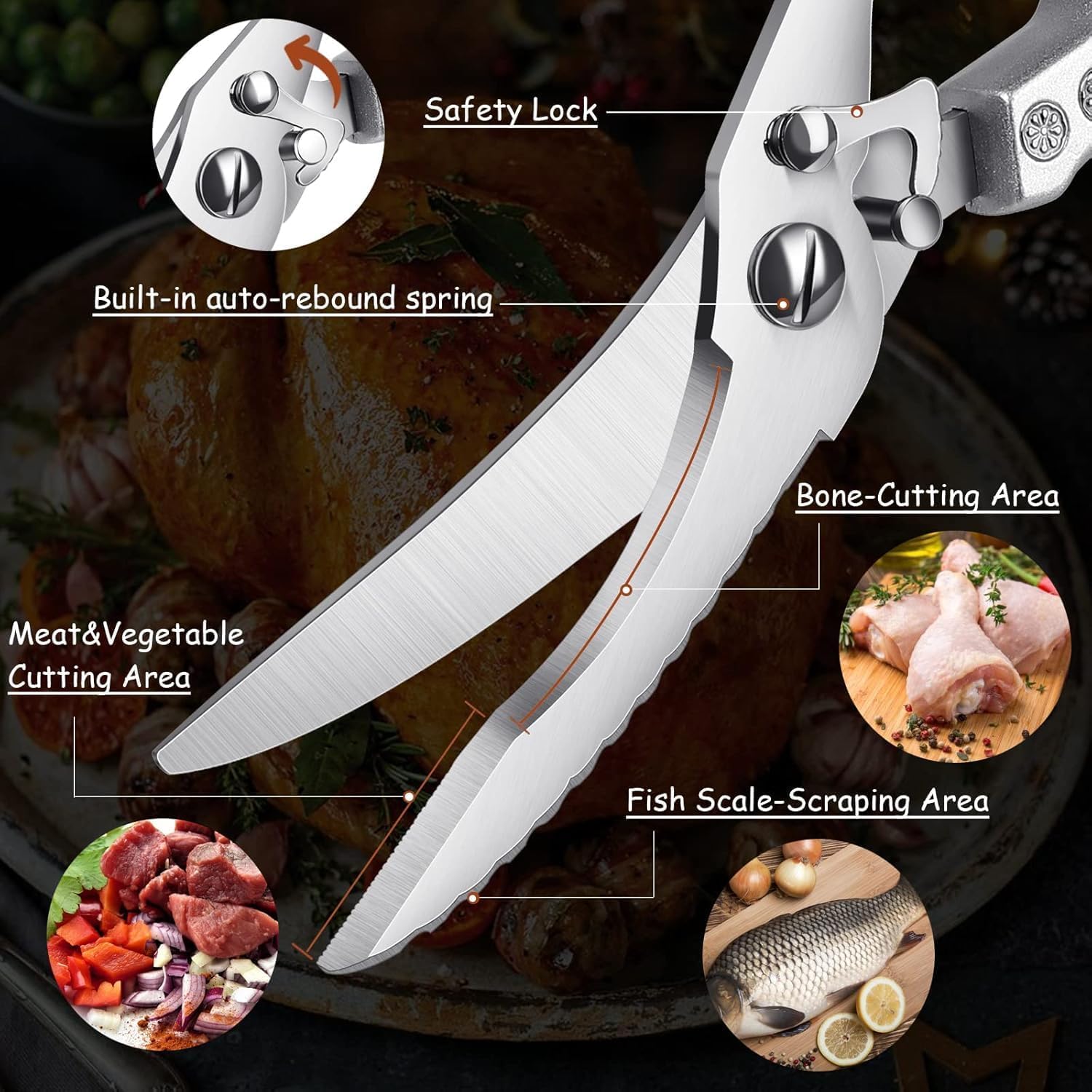 Heavy Duty Stainless Steel Bone-Cut Scissors