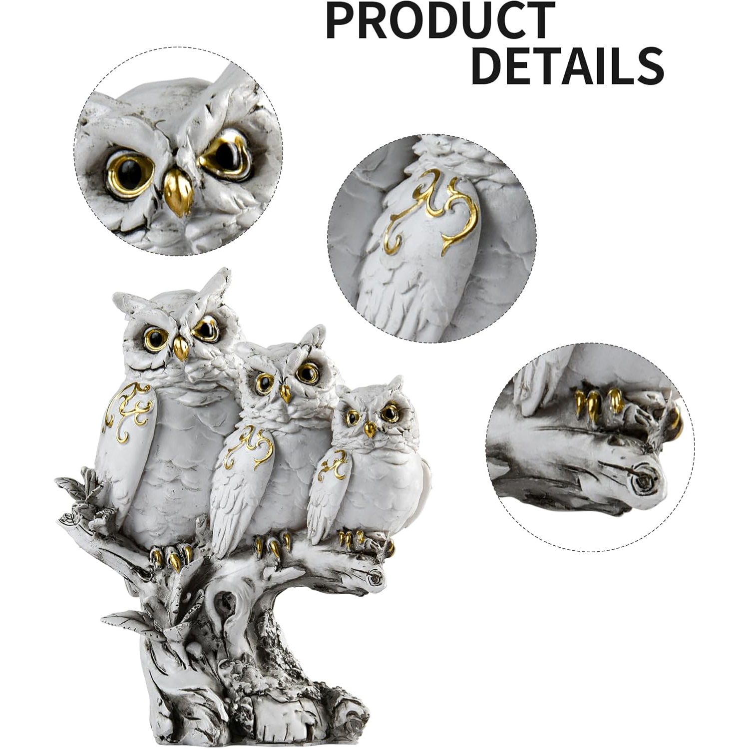 Modern Creative Owl Statue Resin Crafts Ornaments