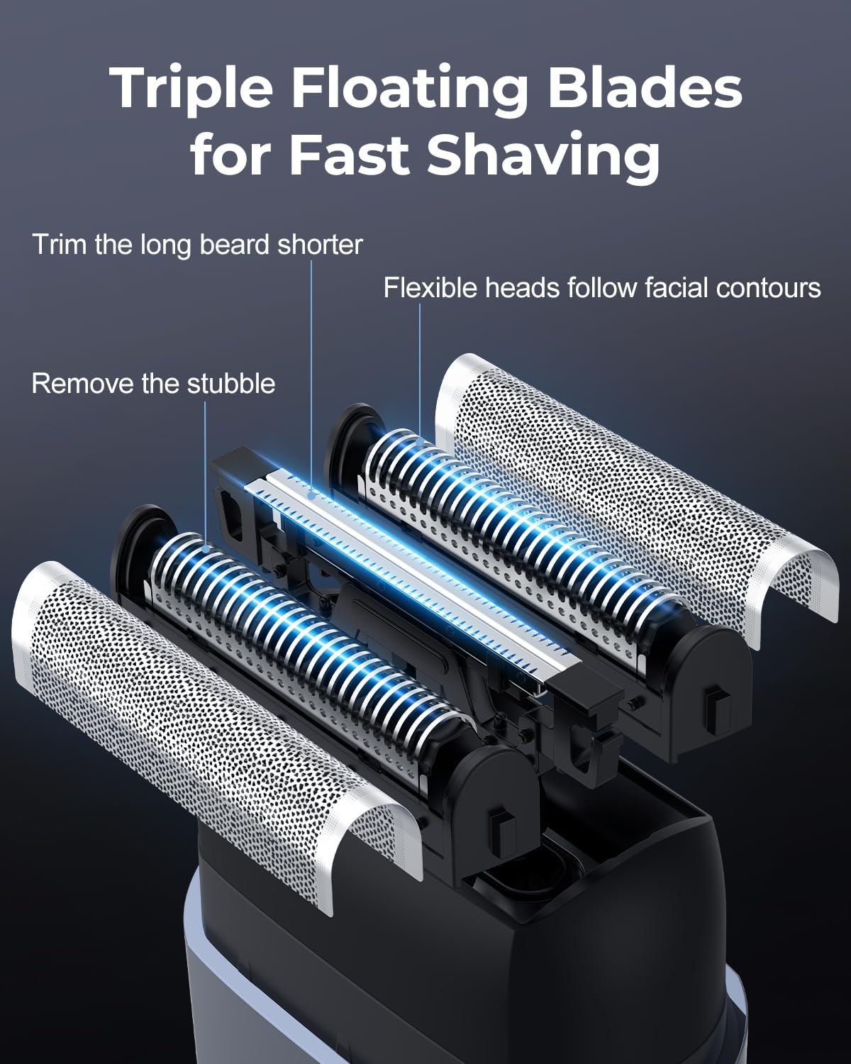 Foil Shavers for Men With Three-Layer Titanium Foil Blade