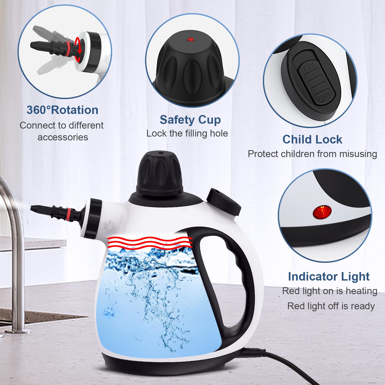 Multi-Function Portable Upholstery Steam Cleaner