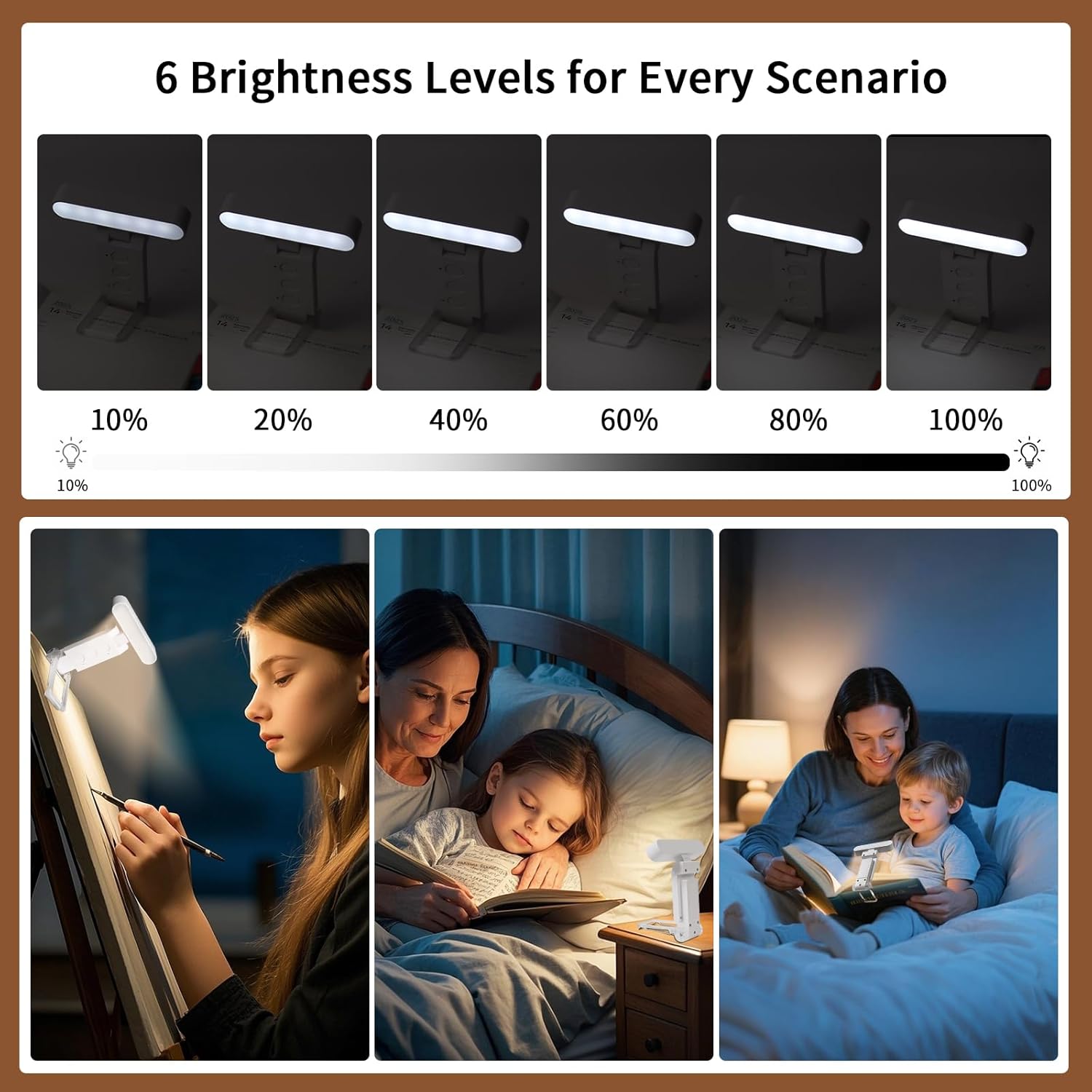 LED Rechargeable Book Light for Reading