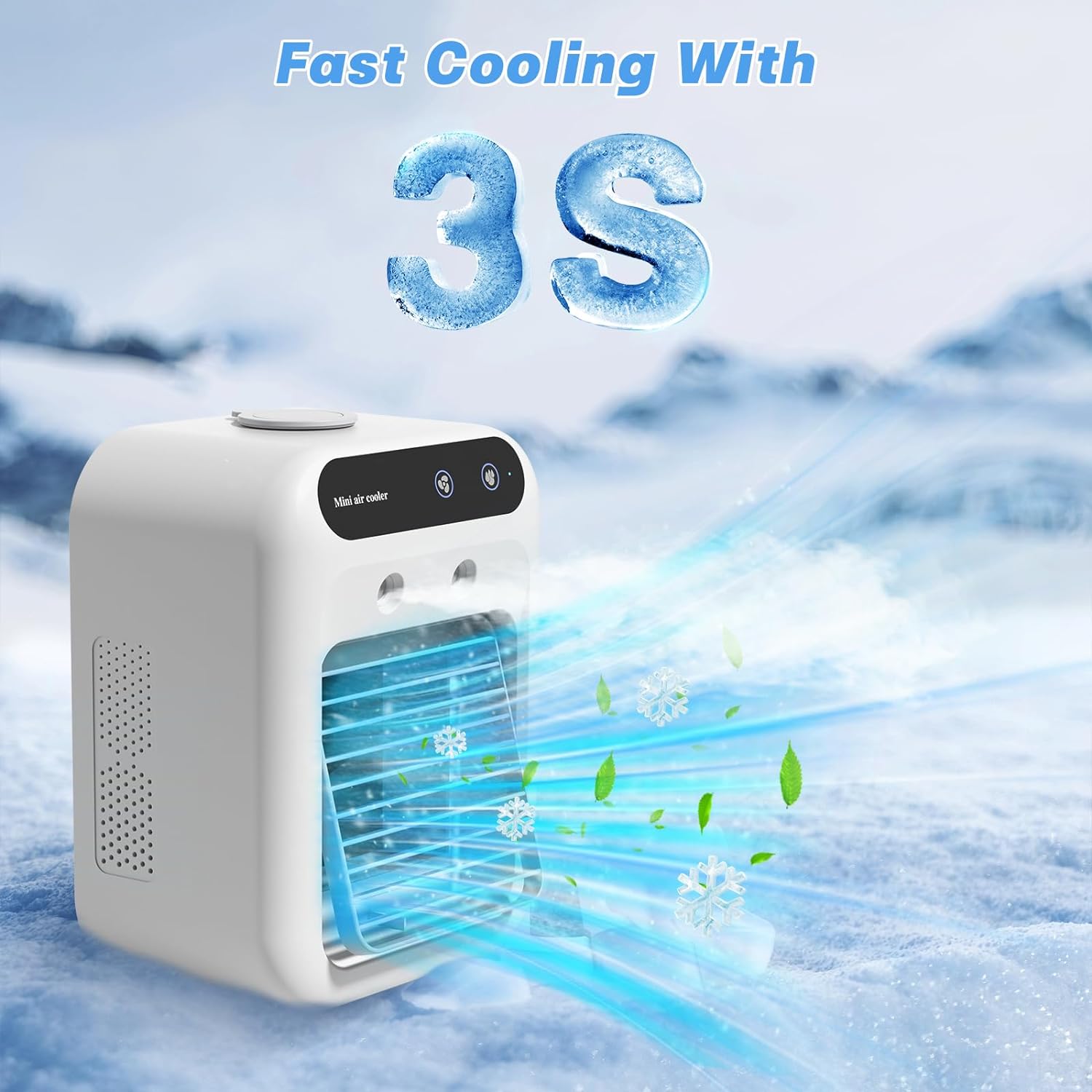 2024 Rechargeable Portable Air Conditioners 5000mAh  with 2 Cool Mists & Speeds