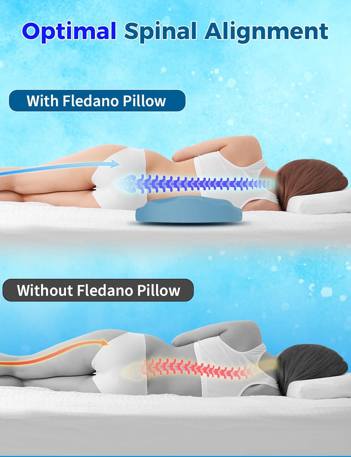 Summer ice silk material Lower Back Pain Relief Pillow