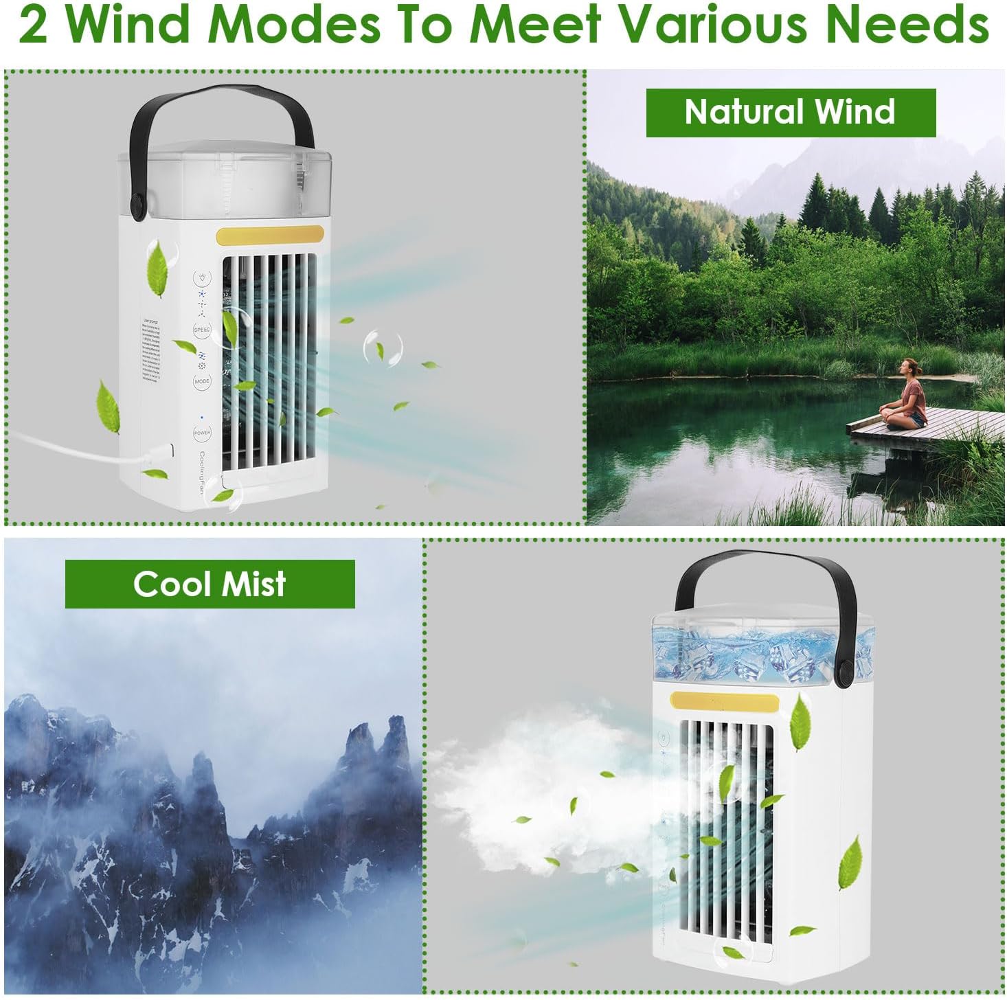 Small Evaporative Portable Air Conditioner With Ambient Light Function