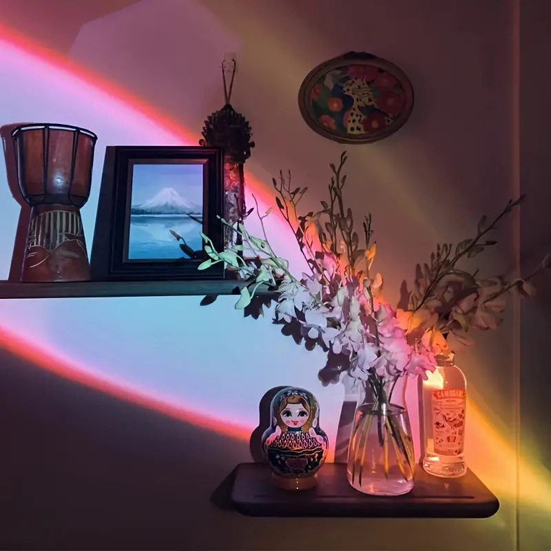 Valentine's Day Gift Angel Eyes Projection Rainbow Night Light