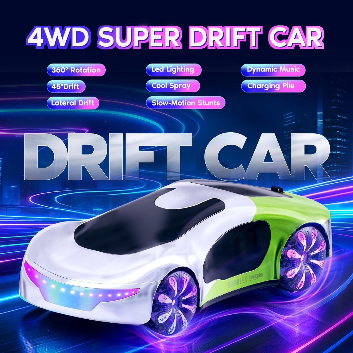 Gesture Sensing Futuristic Remote Control Stunt Car