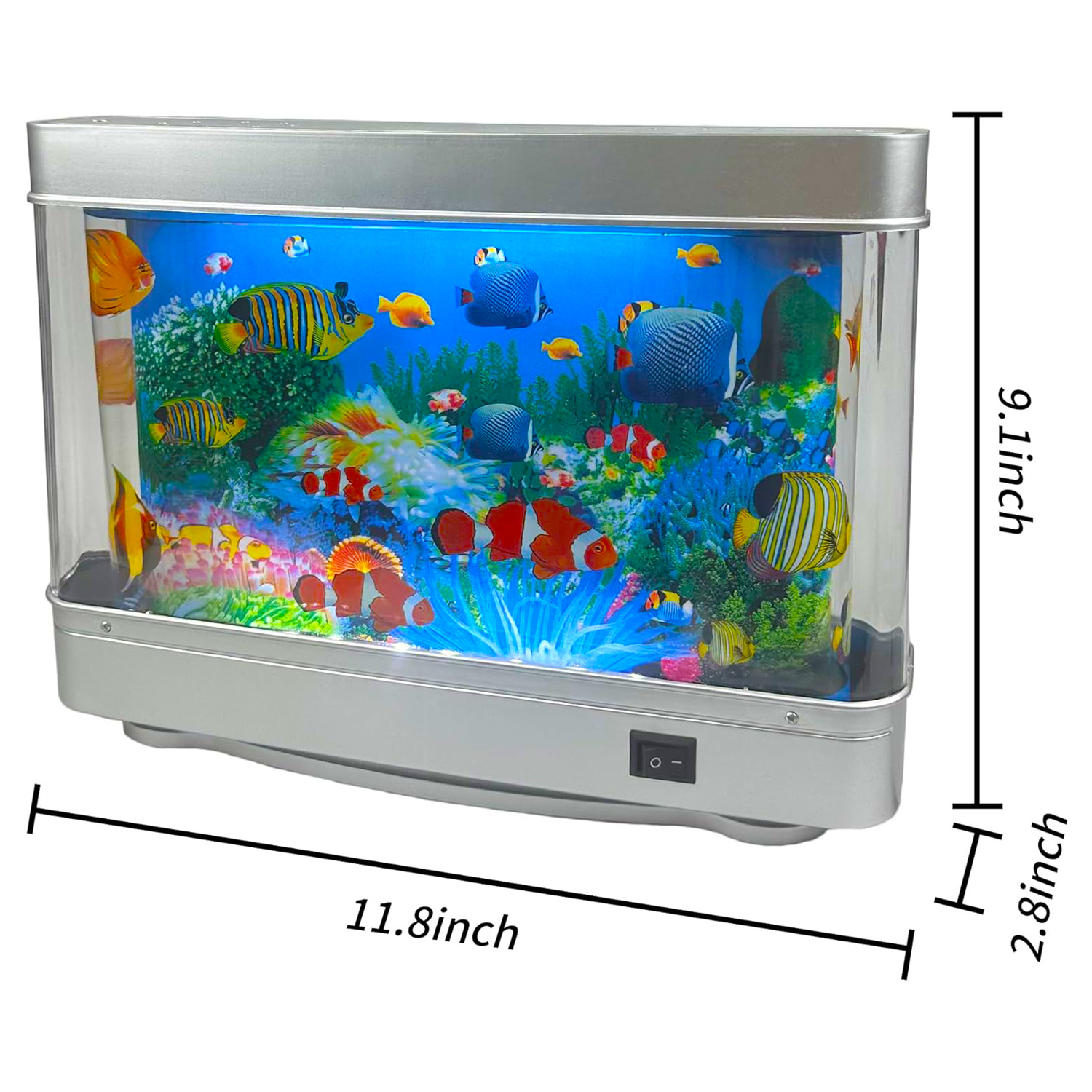 Artificial Fish Aquarium - Virtual Ocean Moving Fish Night Light