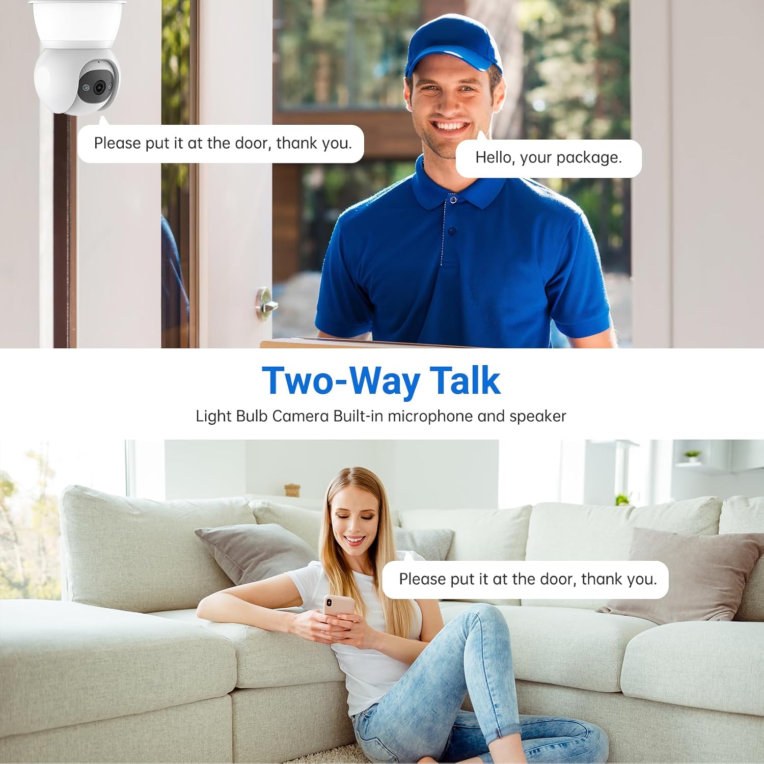 Punch-Free Smart Light Bulb Security Camera