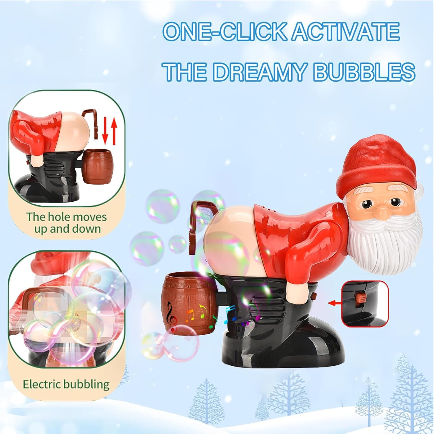 Funny Santa Claus Bubble Modeling of The Fart Fart