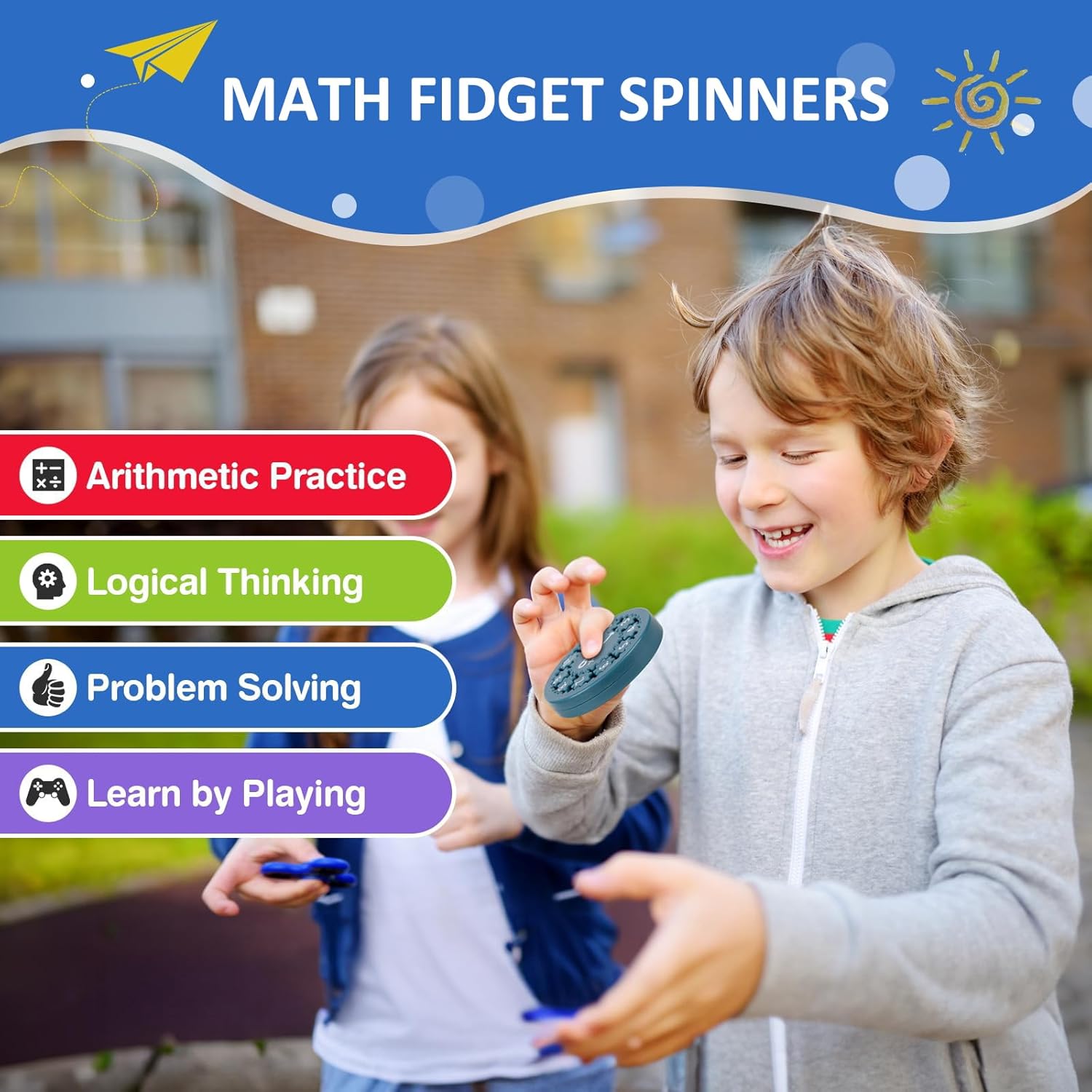 Math Fidget Spinners for Kids