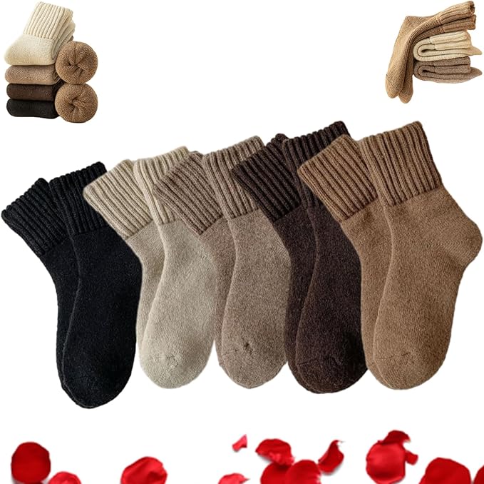 Women's Solid Mid-calf Wool Socks
