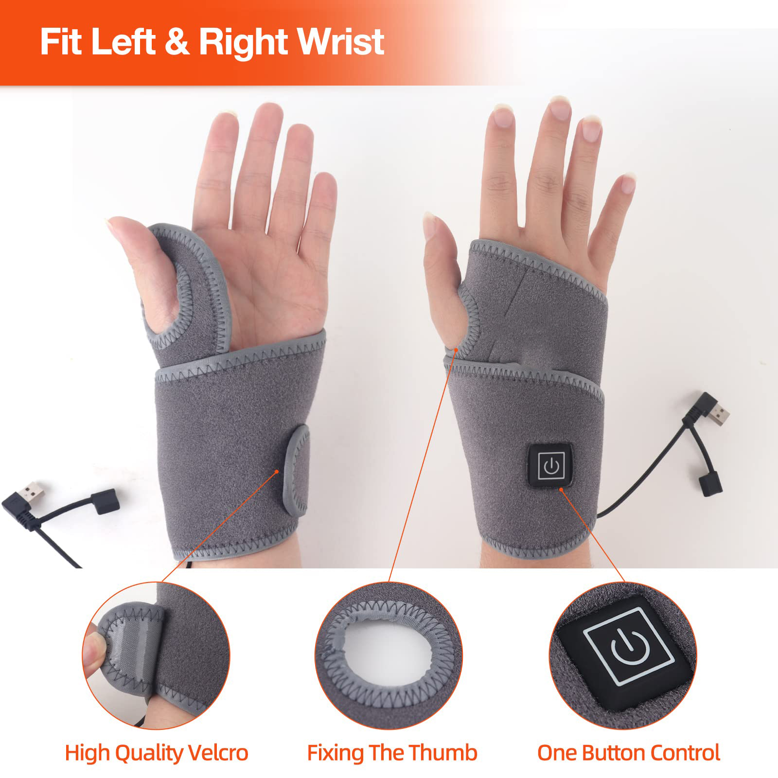 Usb Rechargeable Heating Wrist Guard