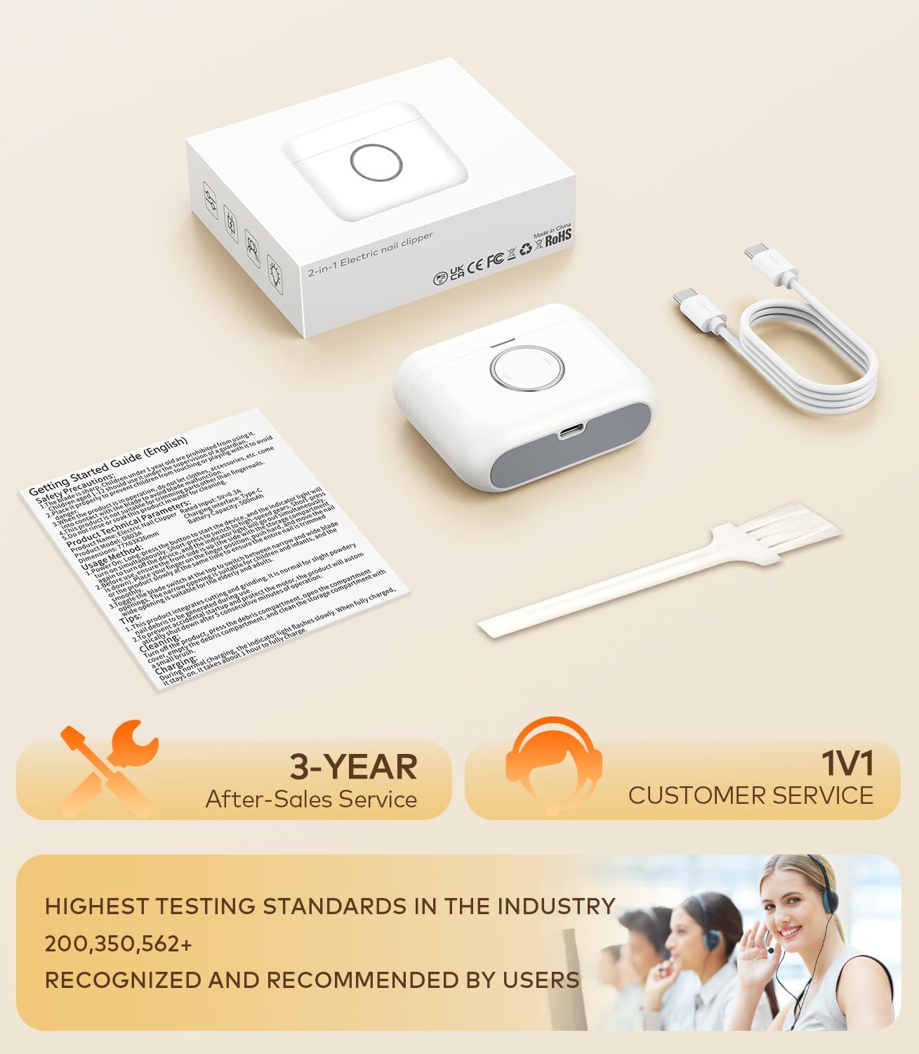 Electric Nail Clipper for Toe & Finger Nails