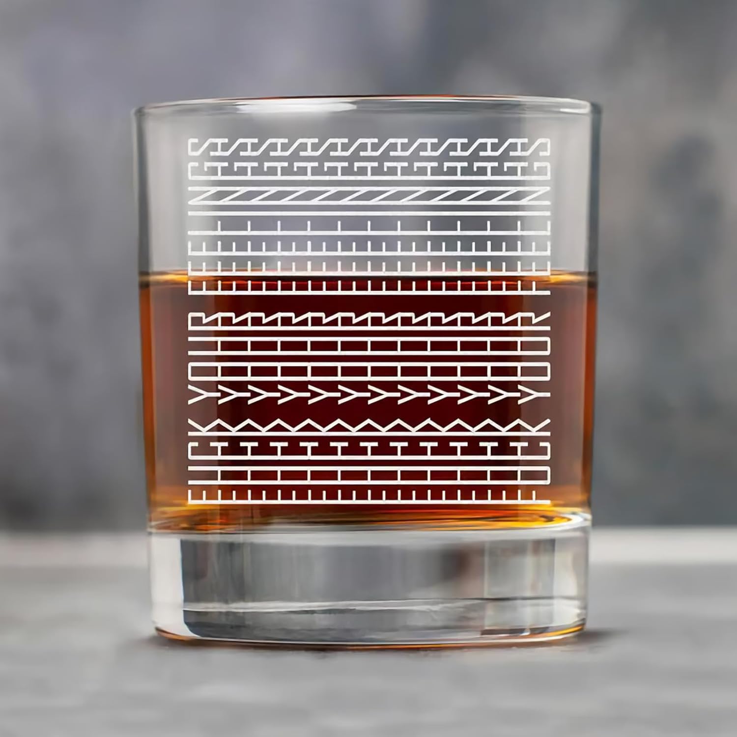 F*Ck Your Feelings Hidden Message Whiskey Glass 2 Pack 